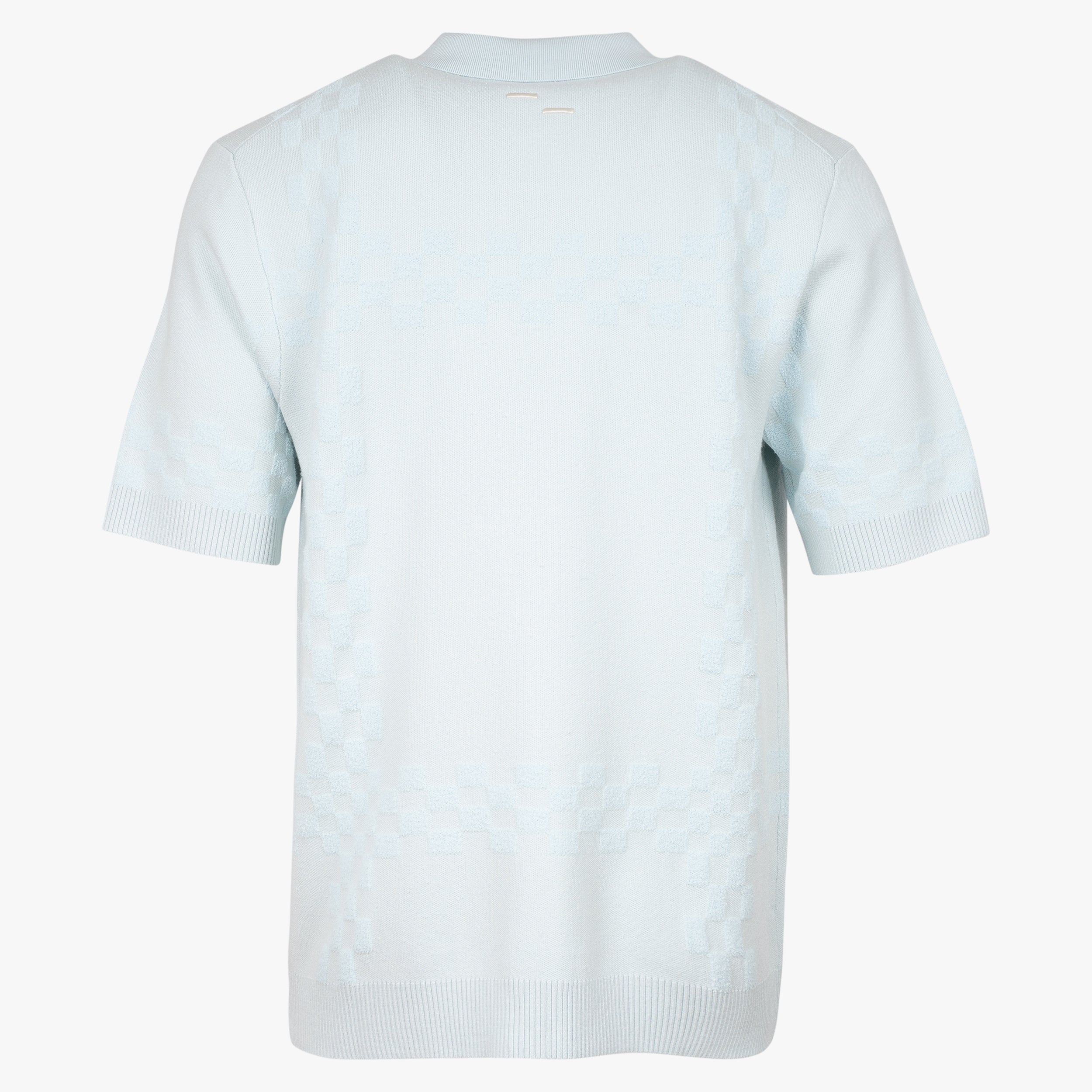 Filling Pieces Doorknoop Polo Lichtblauw | Knit Resort Shirt