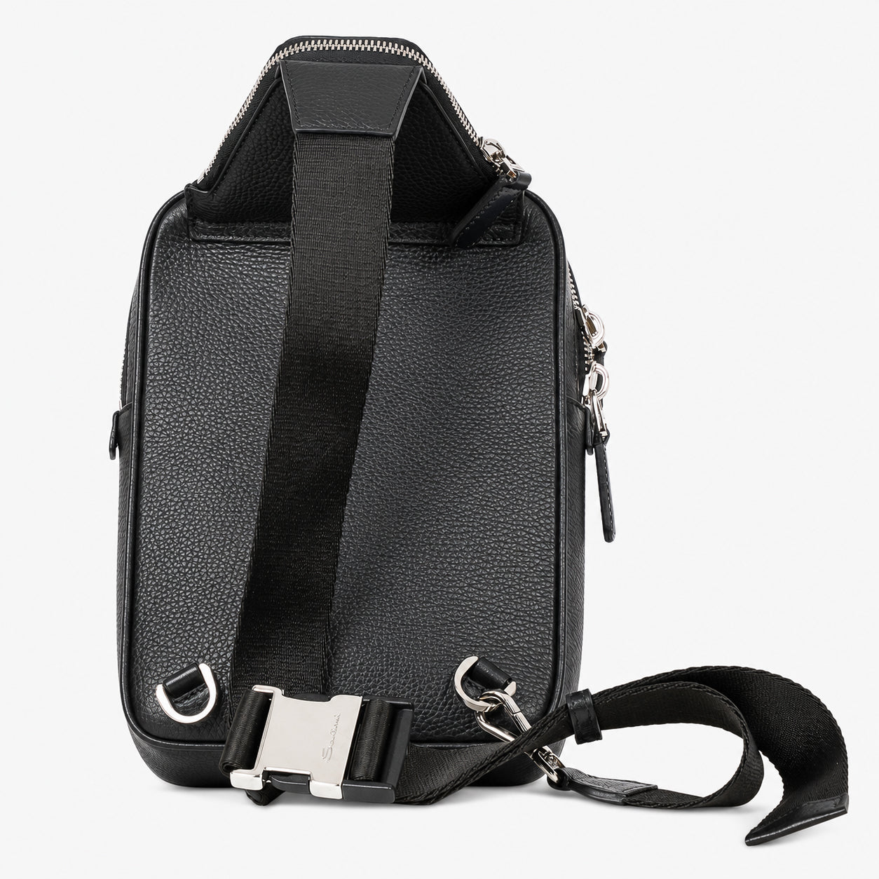 Santoni Heuptas Zwart | Tumbled Leather