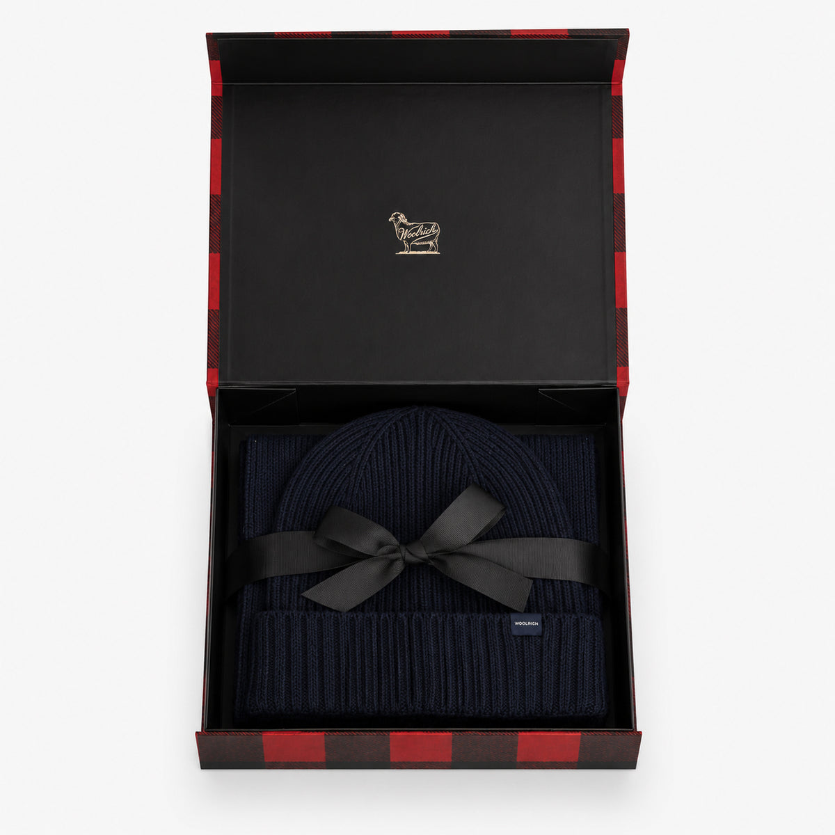 Woolrich Cadeauset Muts en Sjaal Blauw | Merino Wolmix