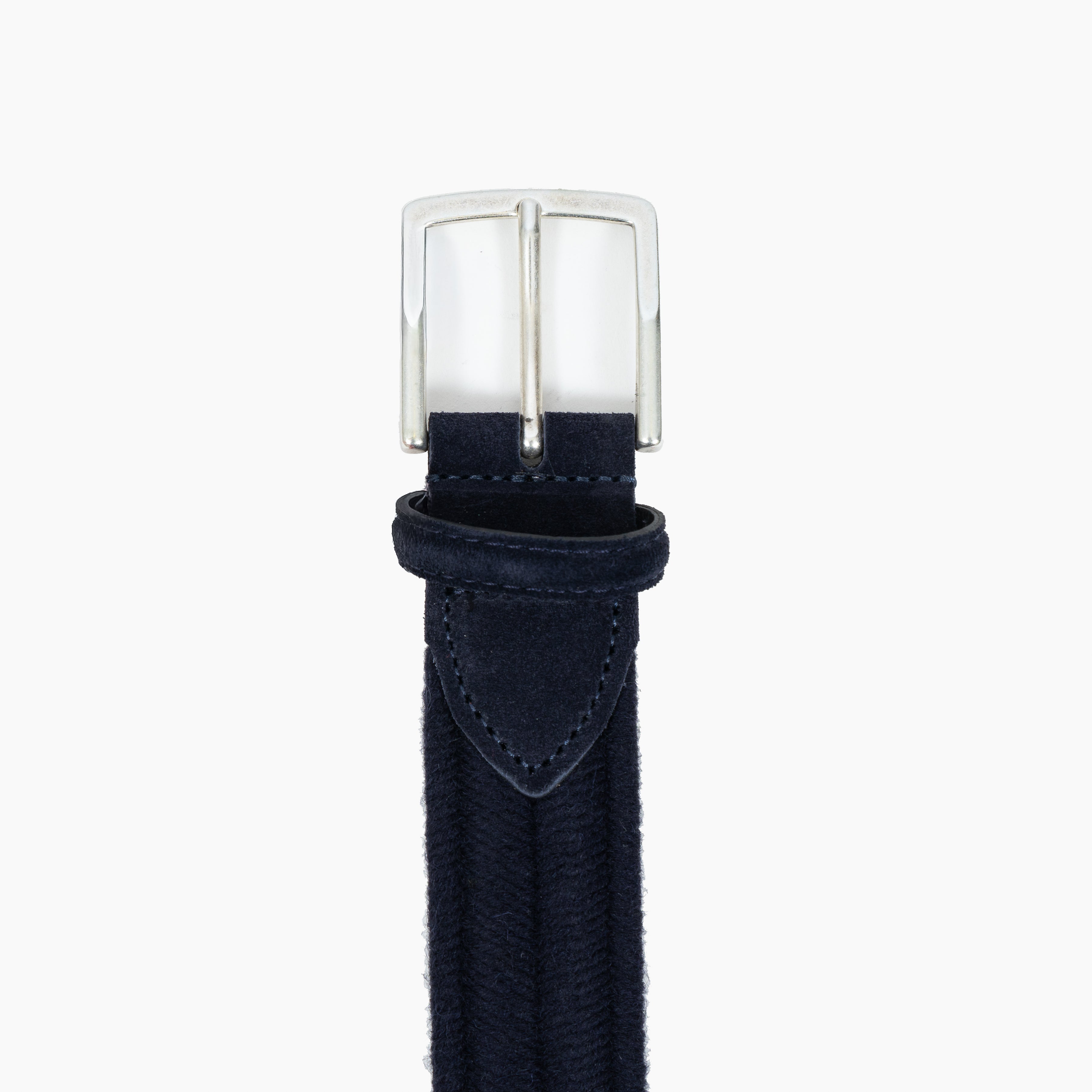 Athison Gevlochten Riem Blauw | Wool Stretch