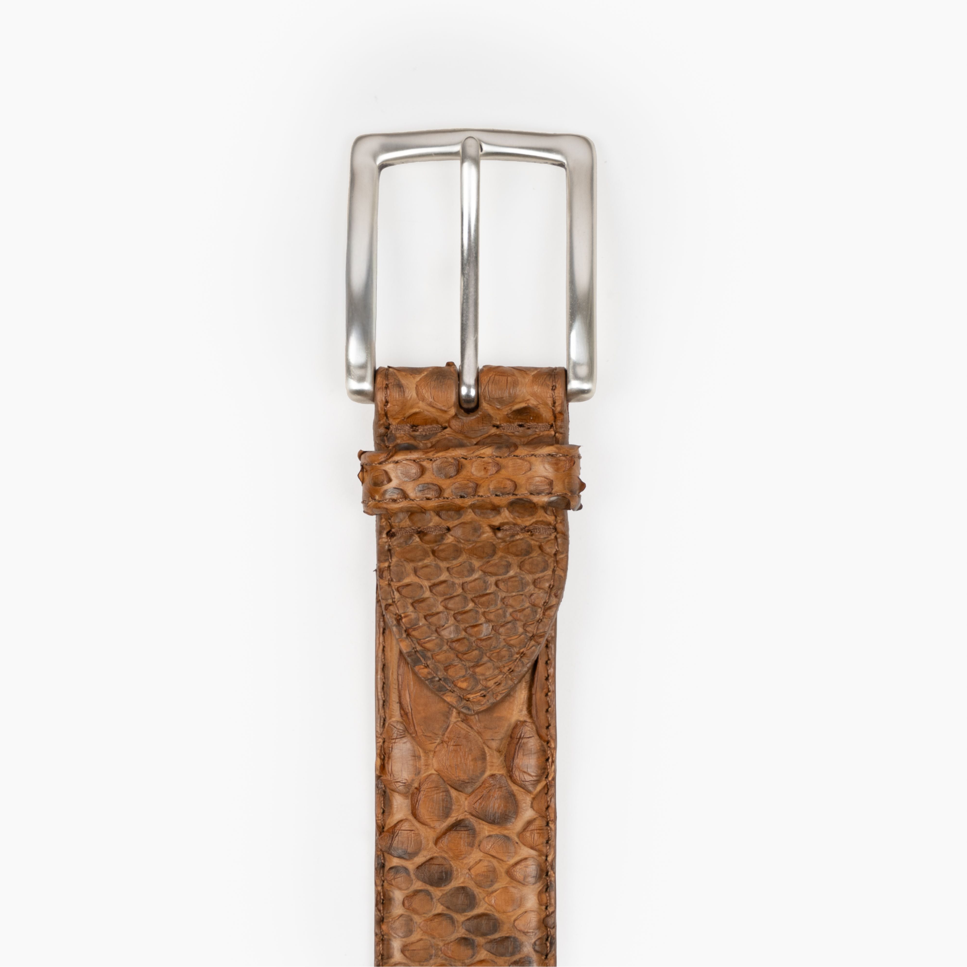 JOB86 Slangenleer Riem Cognac | Python