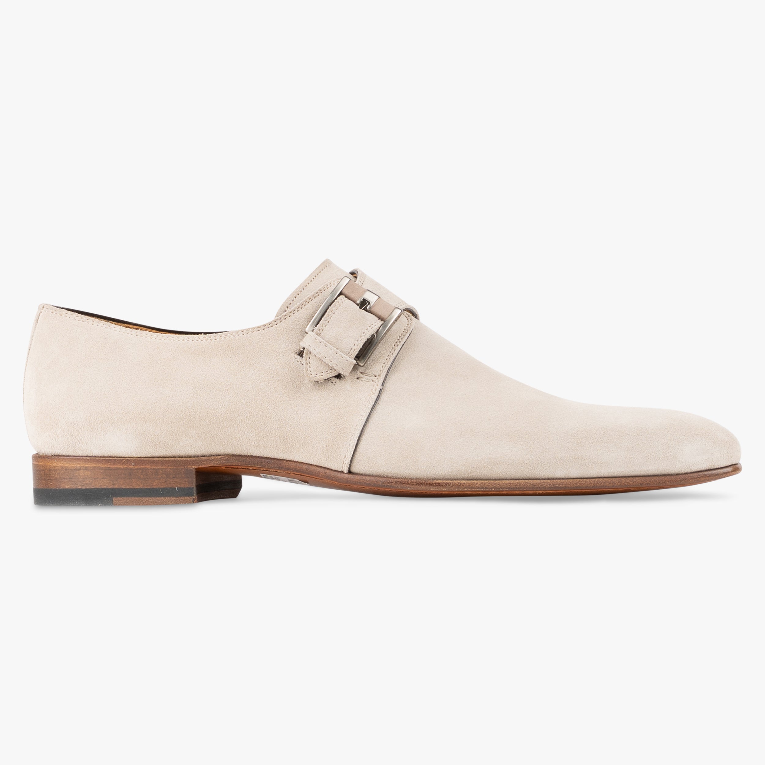 Magnanni Gespschoen Ivoor Suede | Single Monkstrap