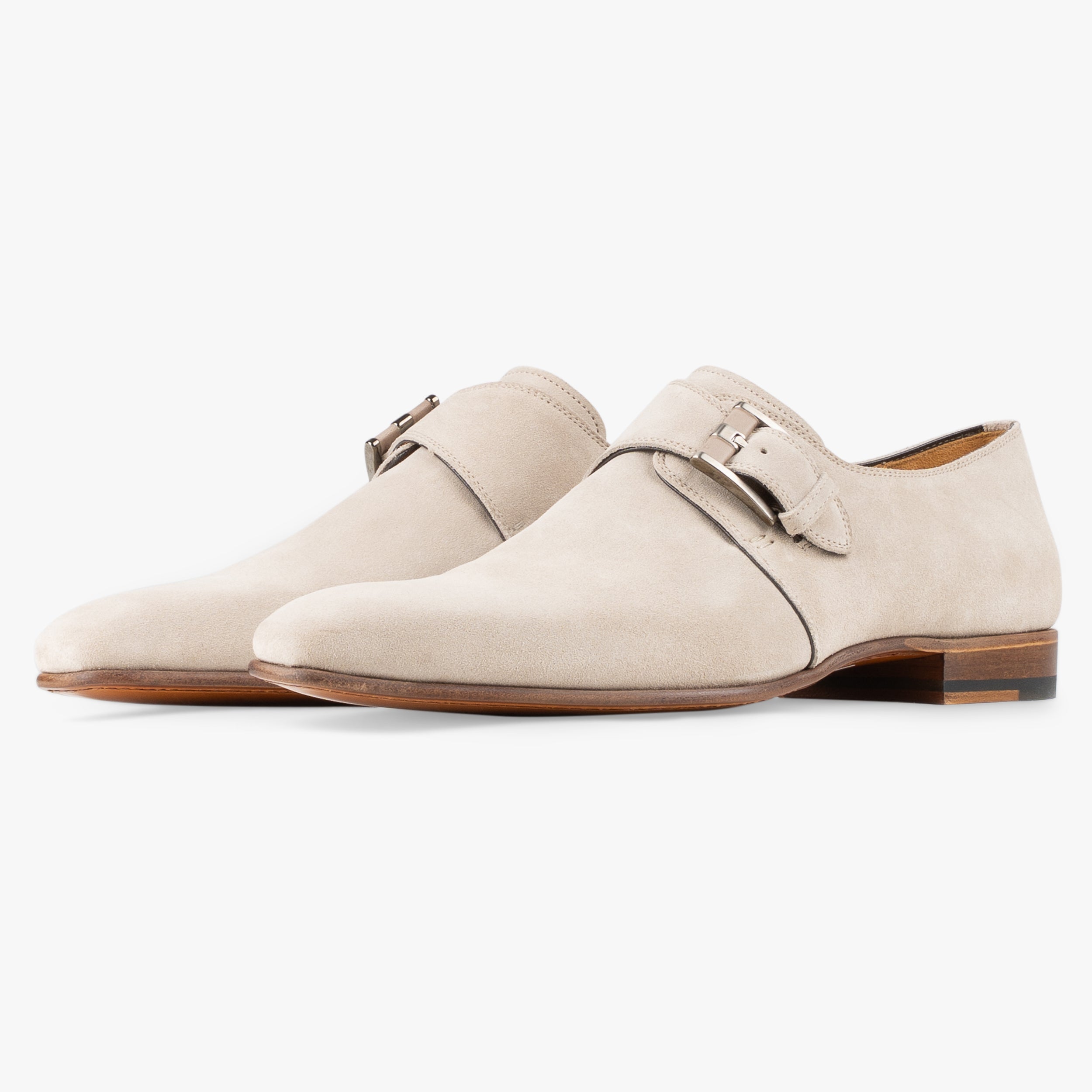 Magnanni Gespschoen Ivoor Suede | Single Monkstrap