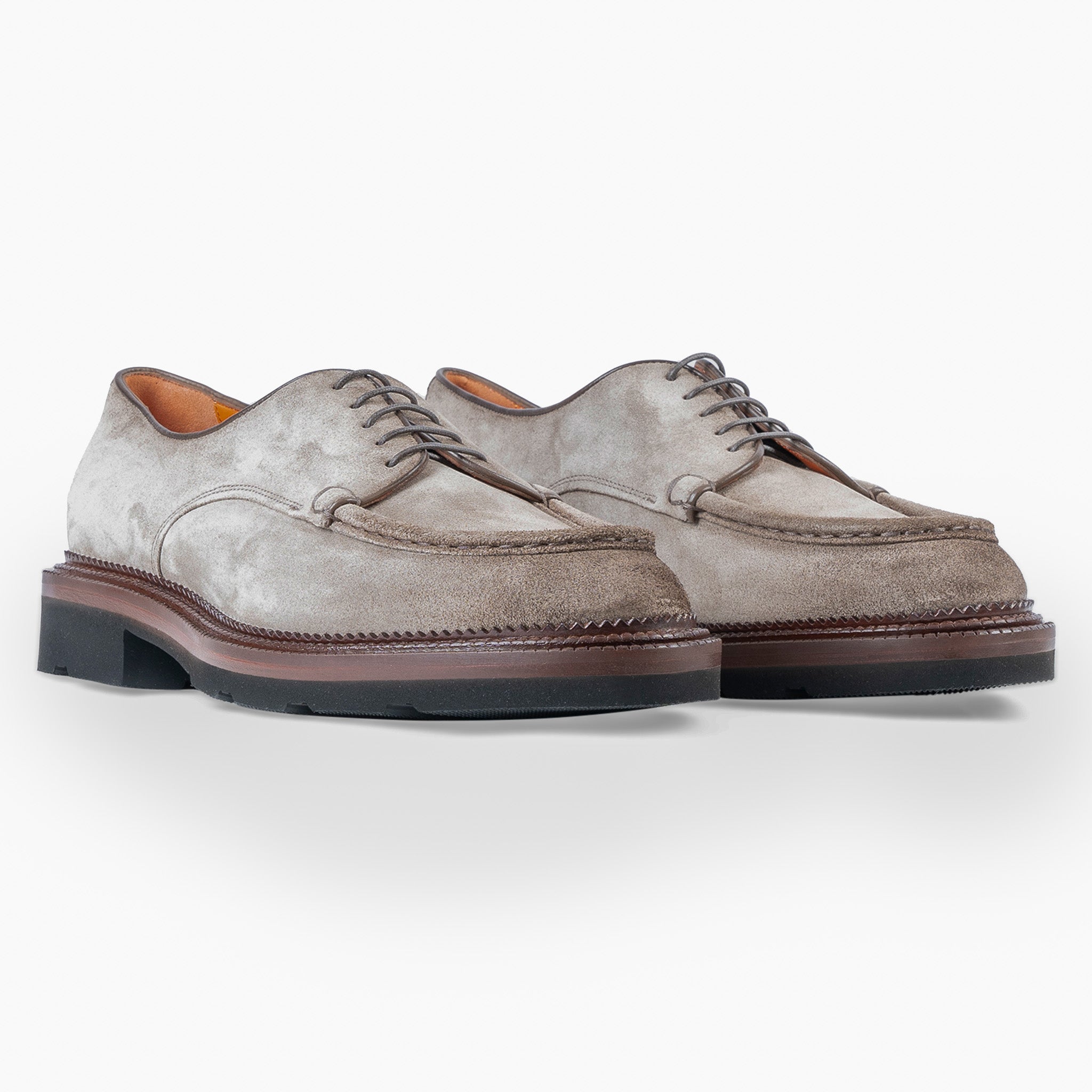 Santoni Veterschoen Taupe | Apron Toe