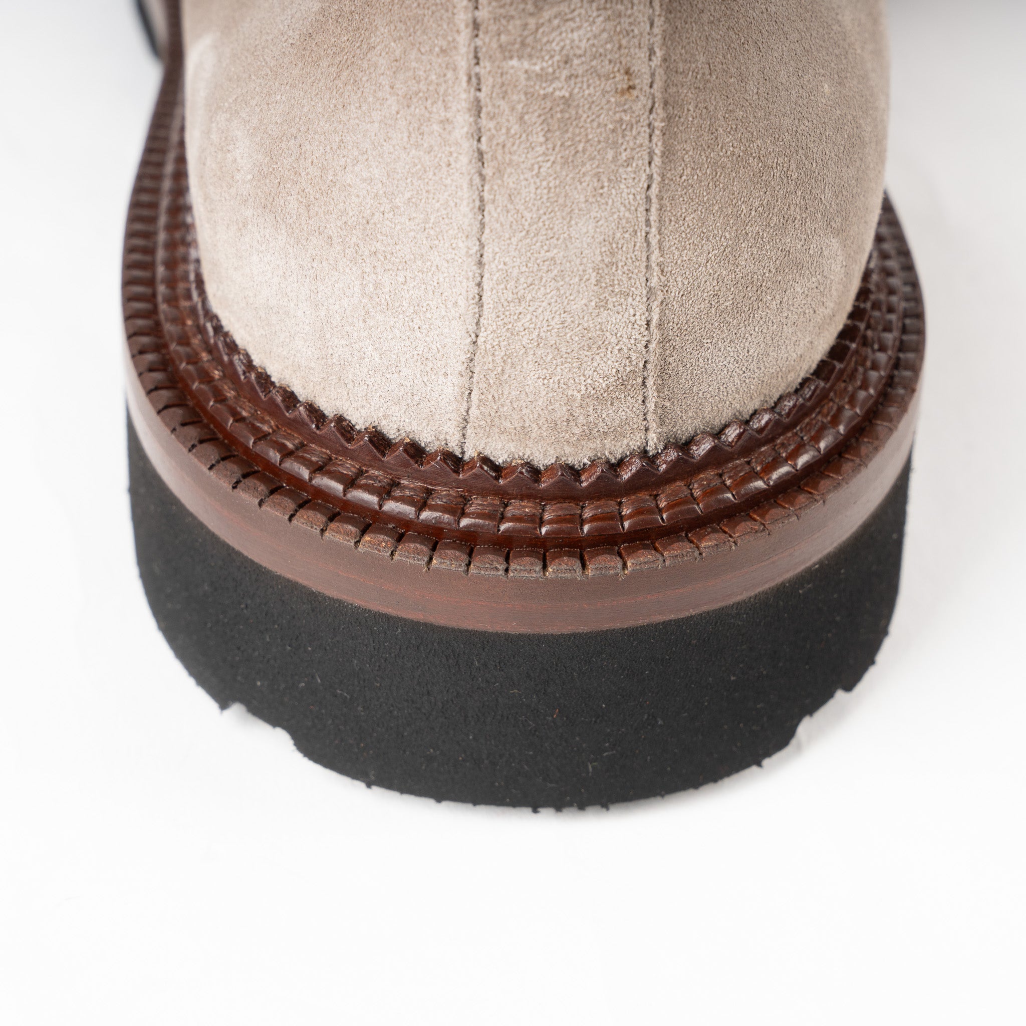 Santoni Veterschoen Taupe | Apron Toe