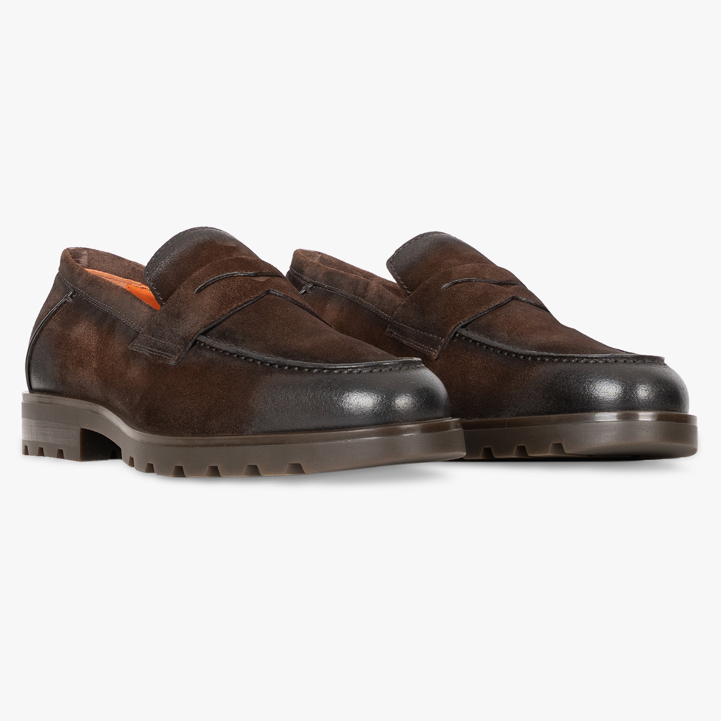 Santoni Loafer Bruin Suède | Penny