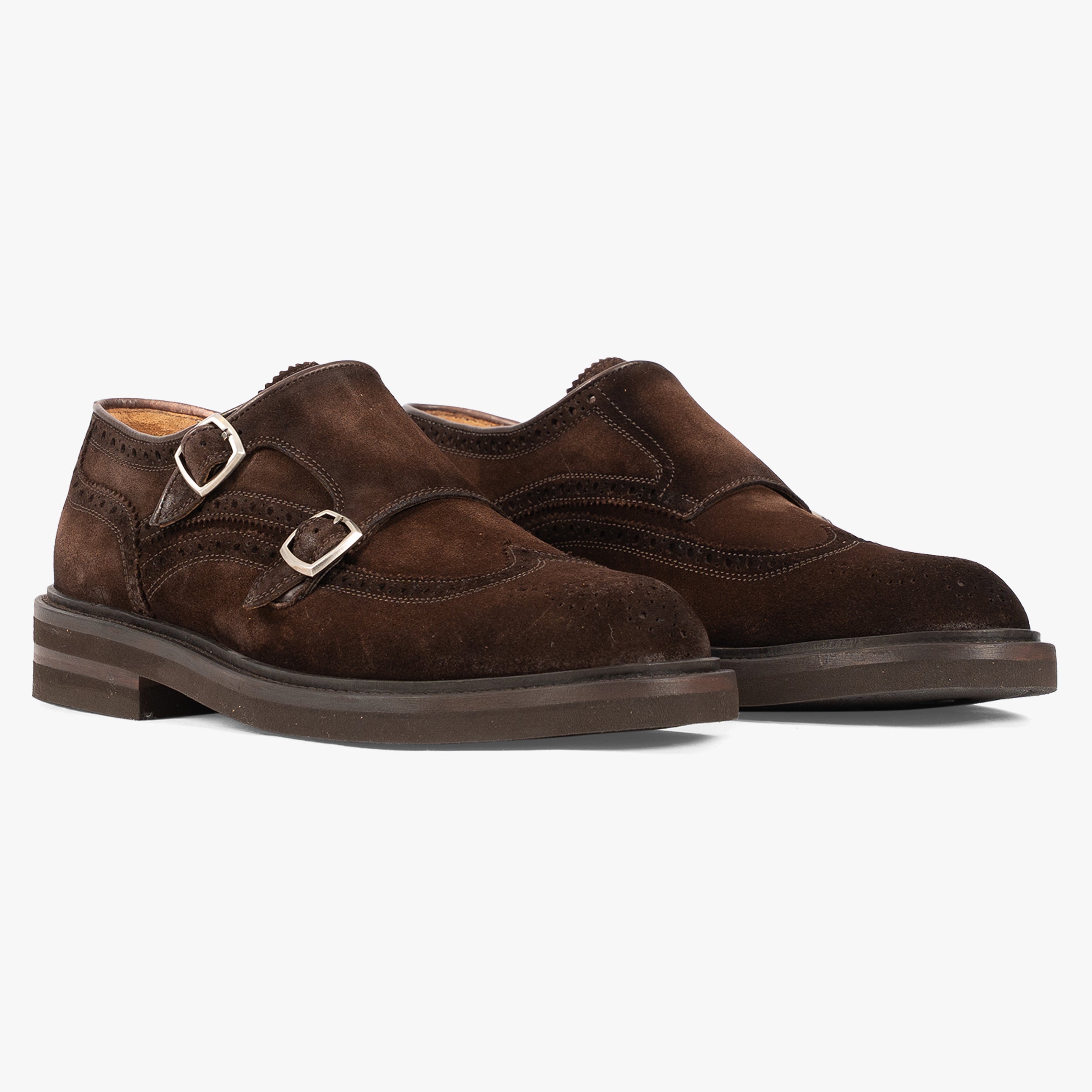 Magnanni Dubbele Gespschoen Bruin | Brogue