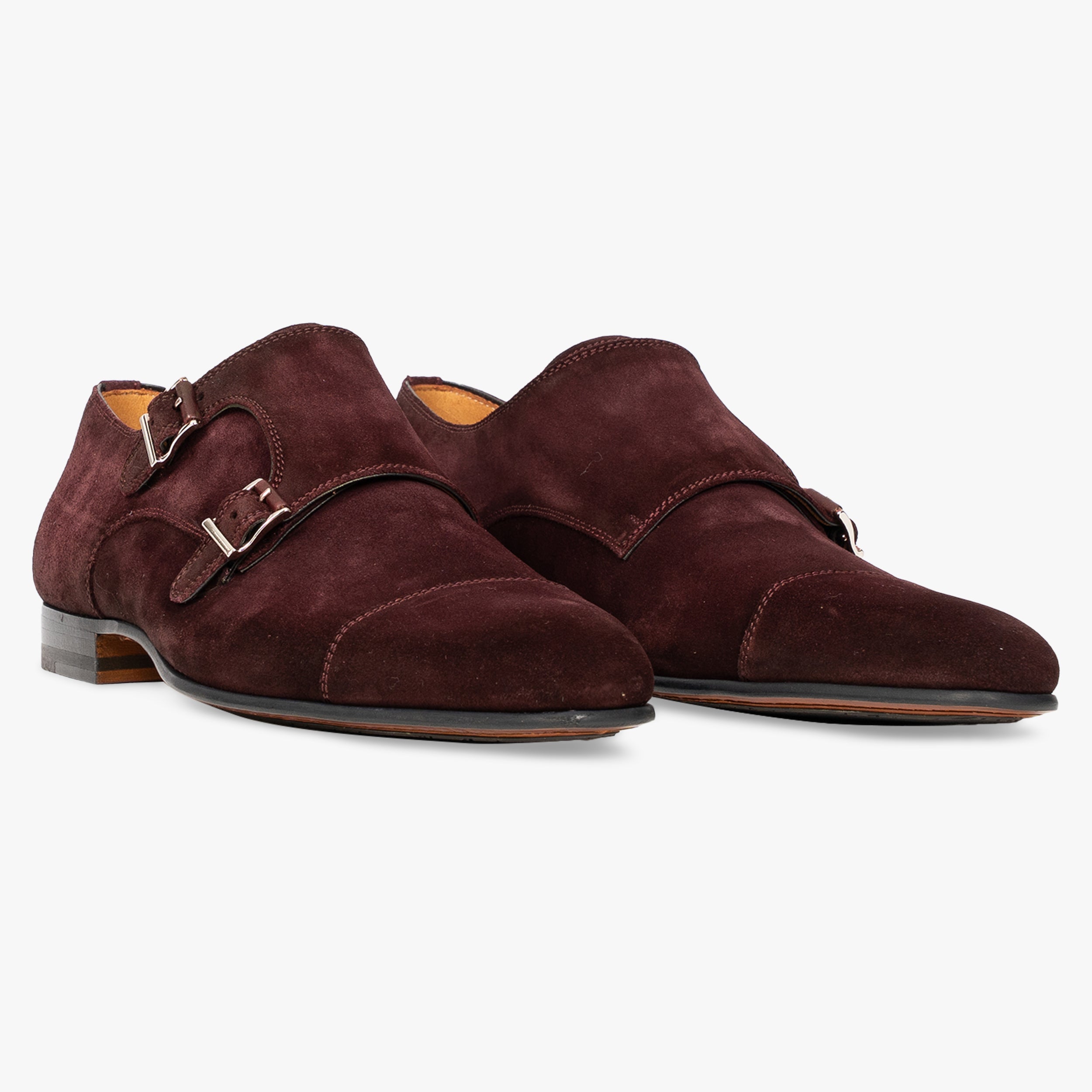 Magnanni Dubbele Gespschoen Bordeaux Rood