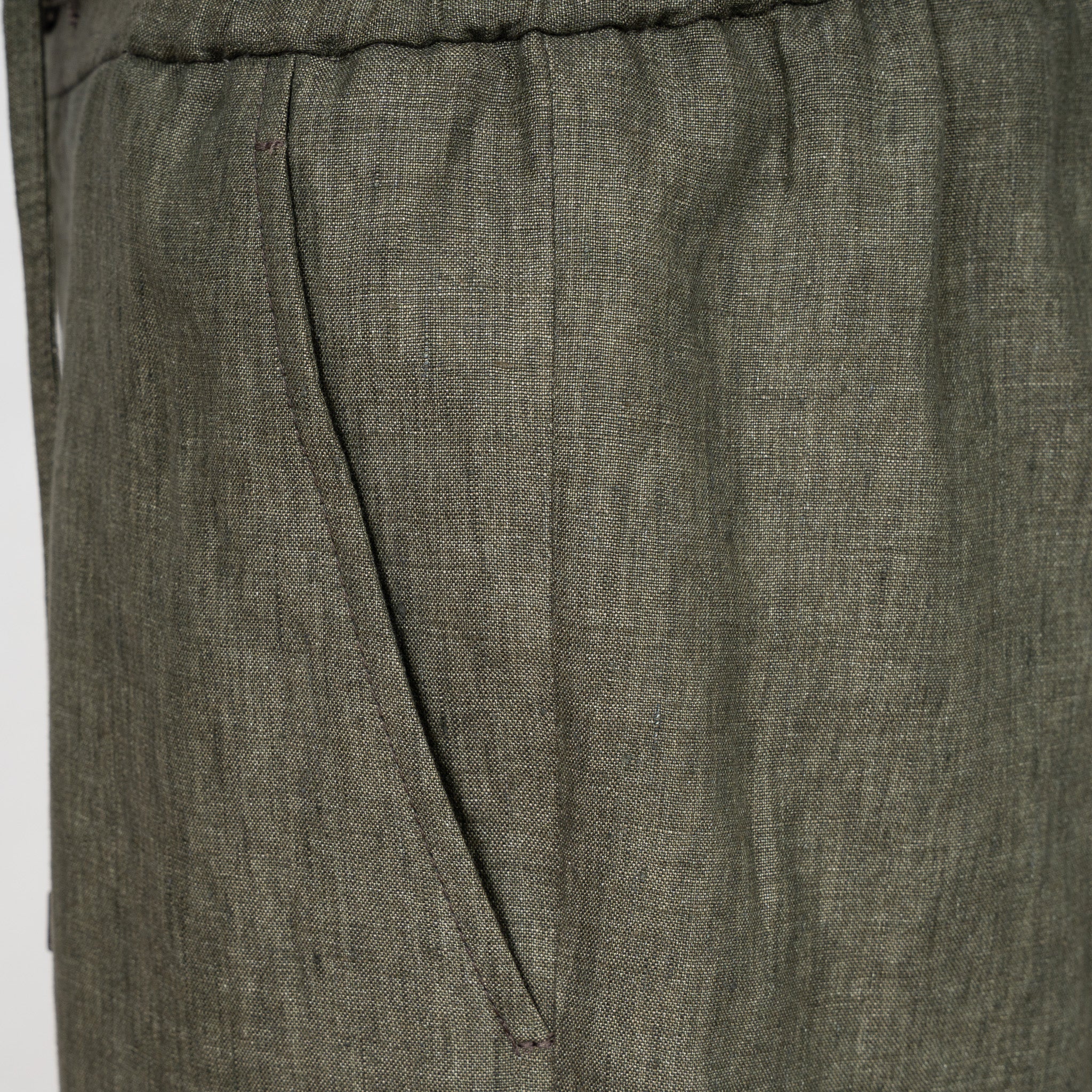 Berwich Linnen Korte Broek Groen | Spiaggia Short