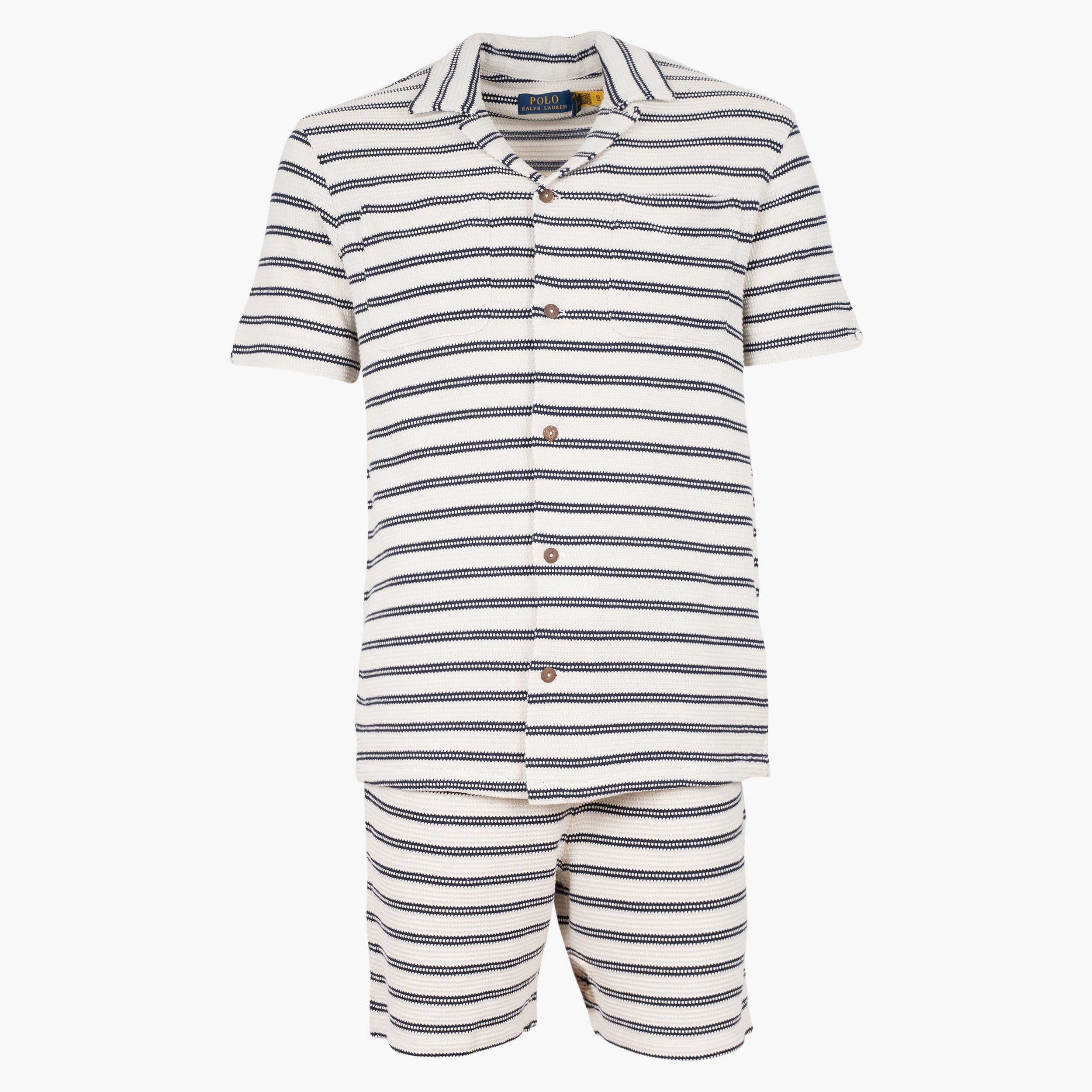 Ralph Lauren Korte Broek Blauw Gestreept | Pointelle-Ribbed