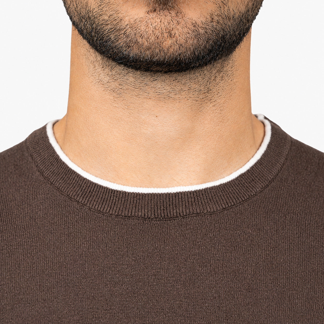 SEVEN DIALS Gebreid T-Shirt Bruin | Bennet