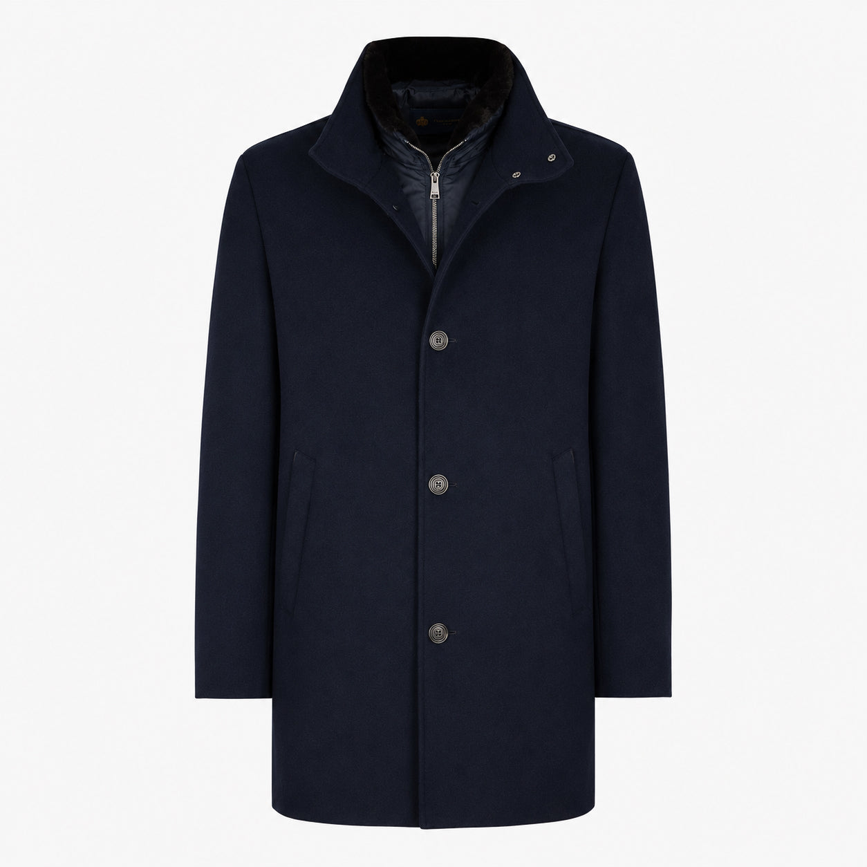 Paul & Shark Mantel Donkerblauw | Loro Piana Green Storm System® Cashmere