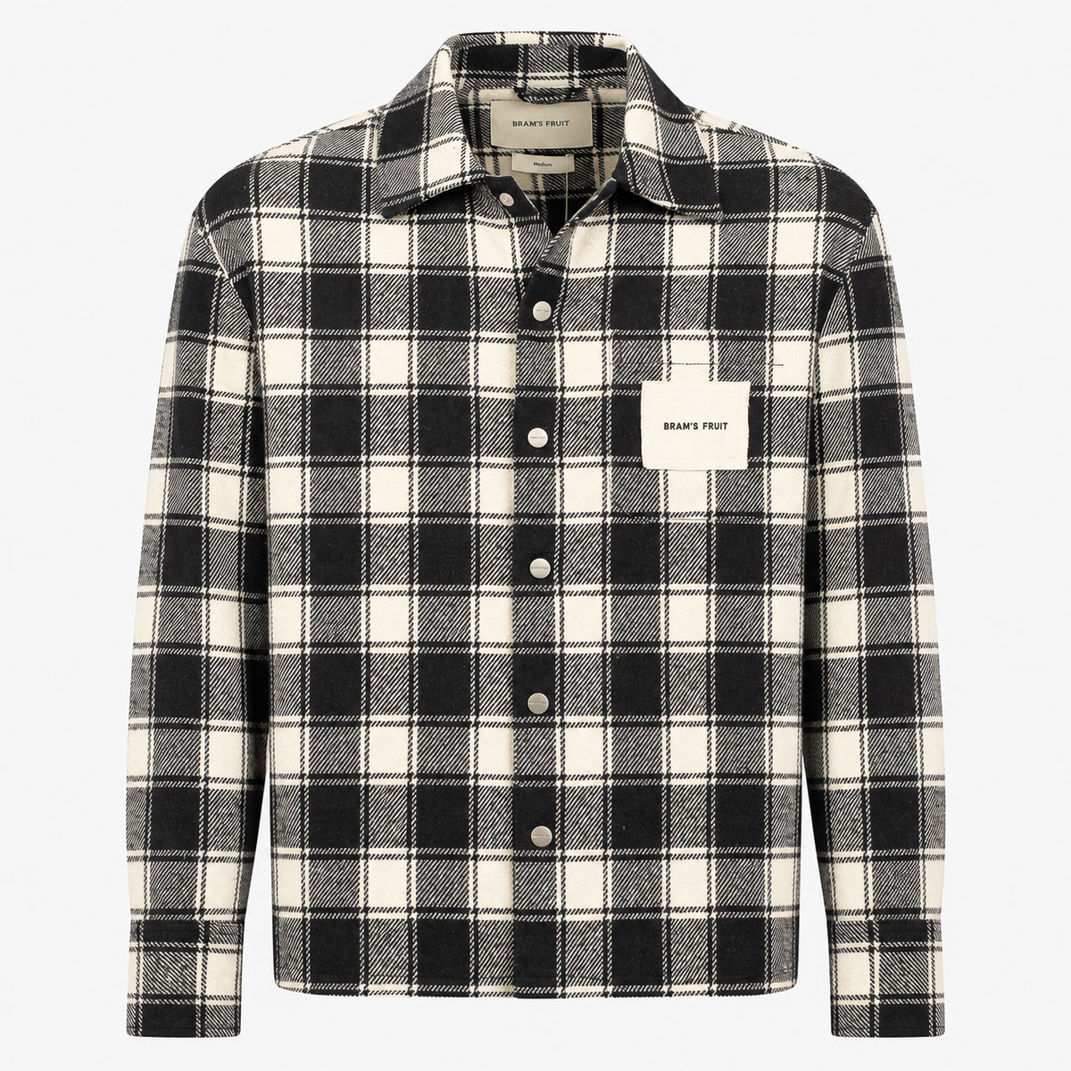 Bram's Fruit Overshirt Geruit Zwart | Flannel