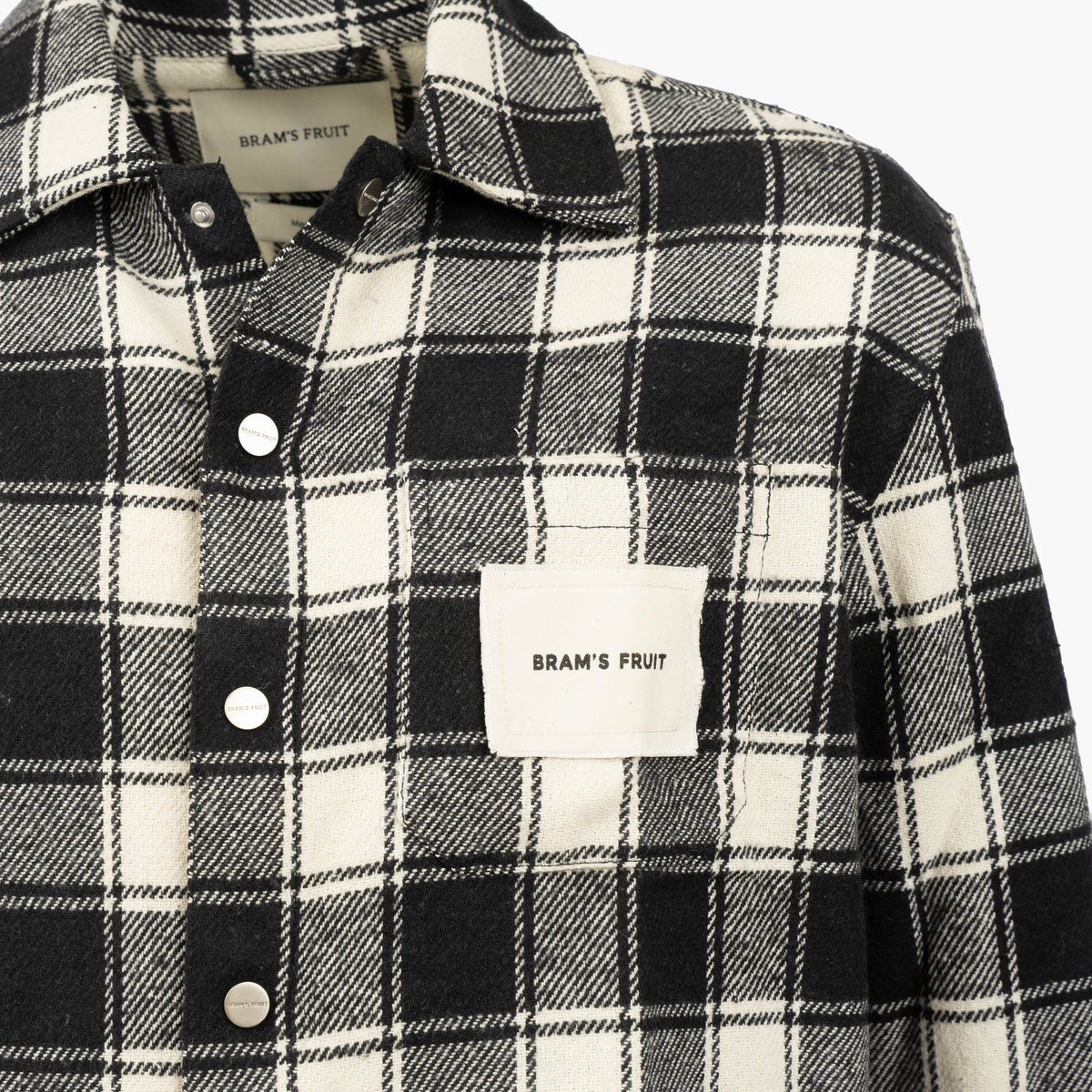 Bram's Fruit Overshirt Geruit Zwart | Flannel