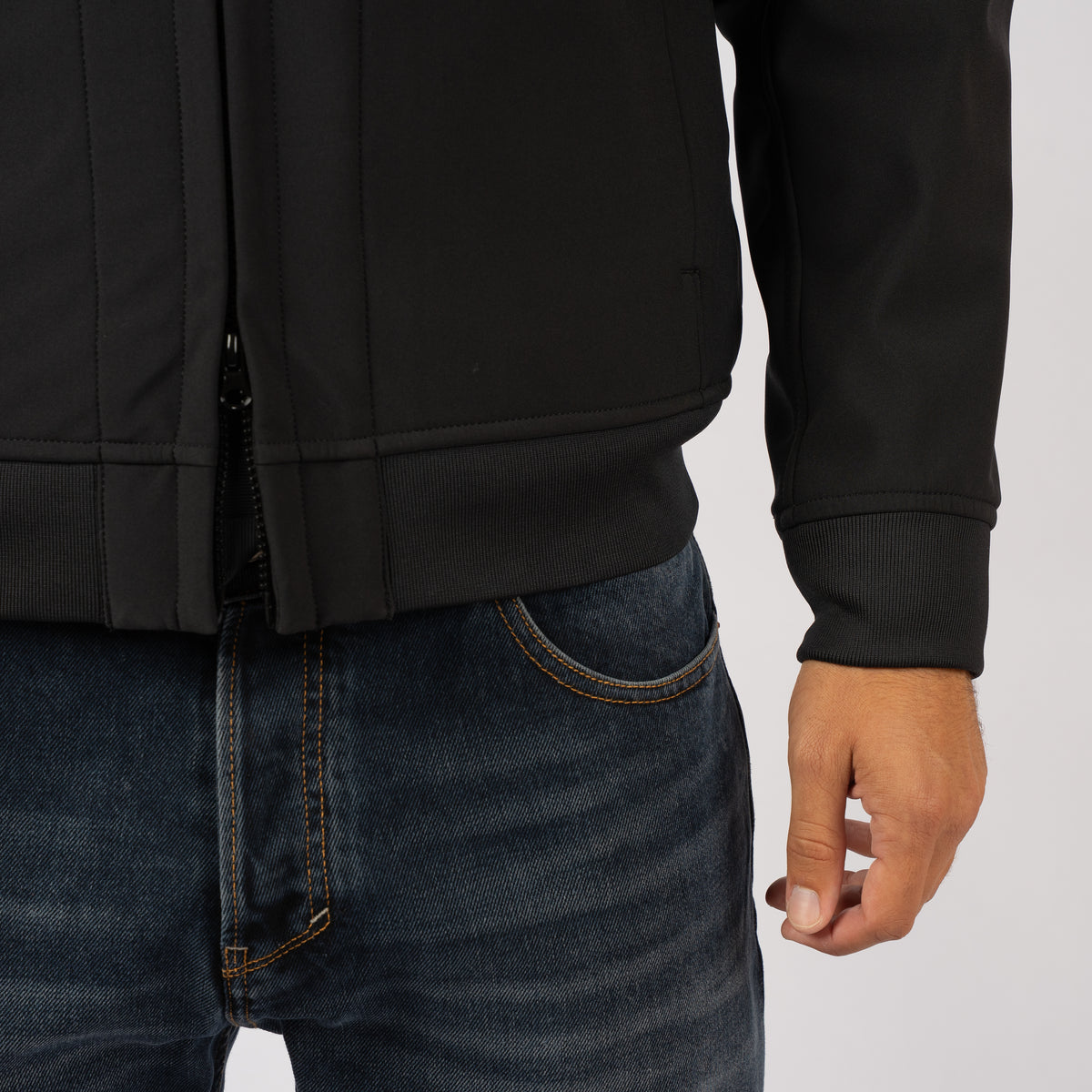 Stone Island Soft Shell Jack Zwart | SHELL-R_E.DYE® TECHNOLOGY