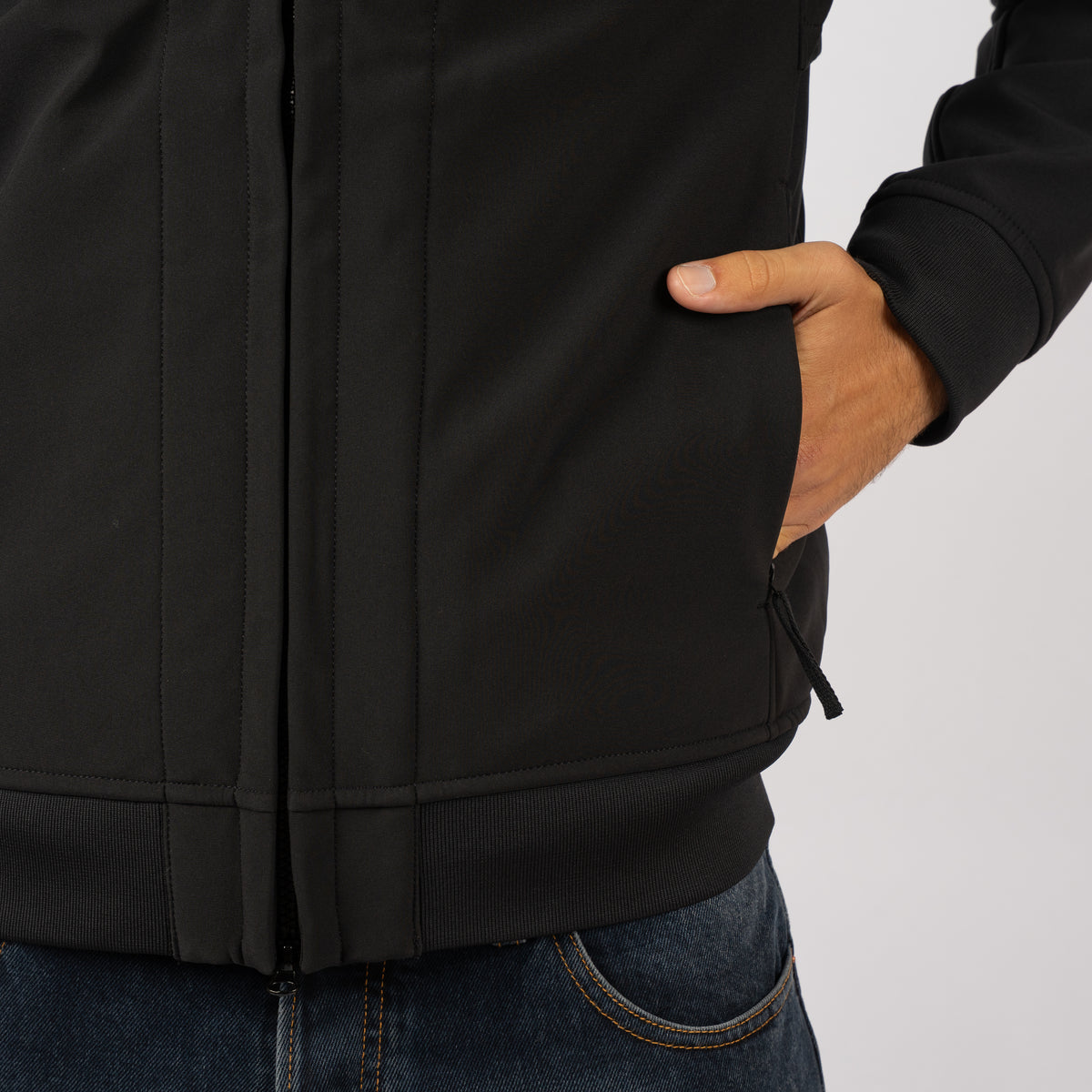Stone Island Soft Shell Jack Zwart | SHELL-R_E.DYE® TECHNOLOGY