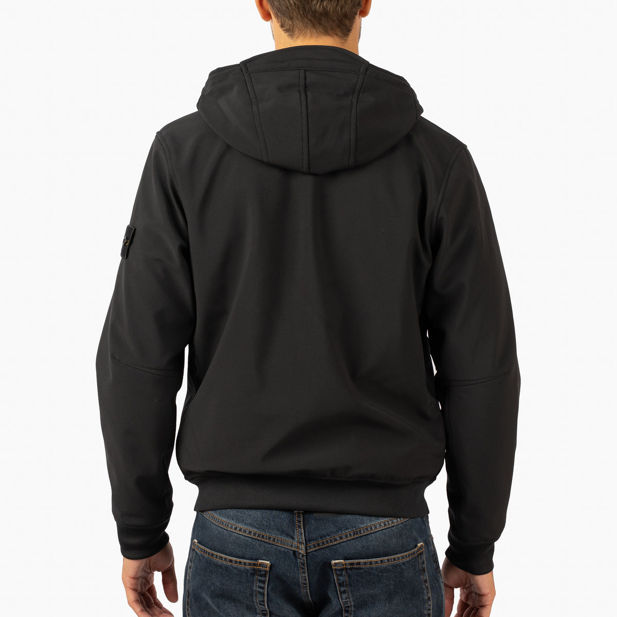 Stone Island Soft Shell Jack Zwart | SHELL-R_E.DYE® TECHNOLOGY