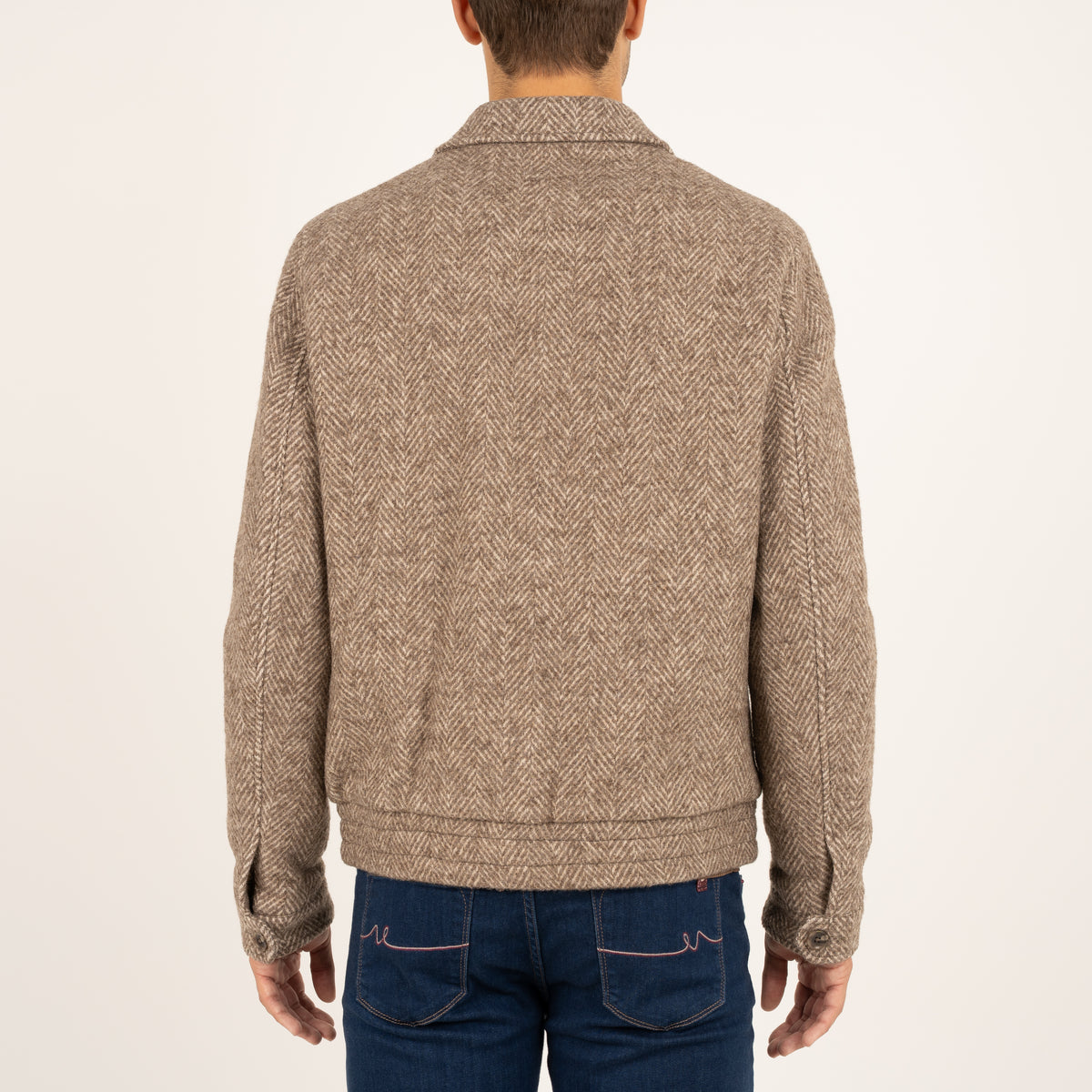 SEVEN DIALS Bomberjack Visgraat Beige | Dhaka