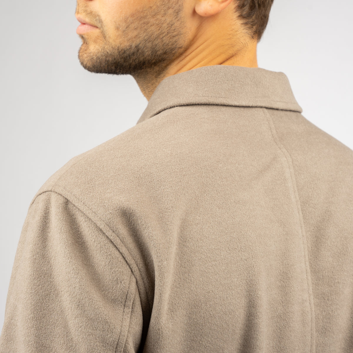 Genti Bomberjack Beige | Wool Blend