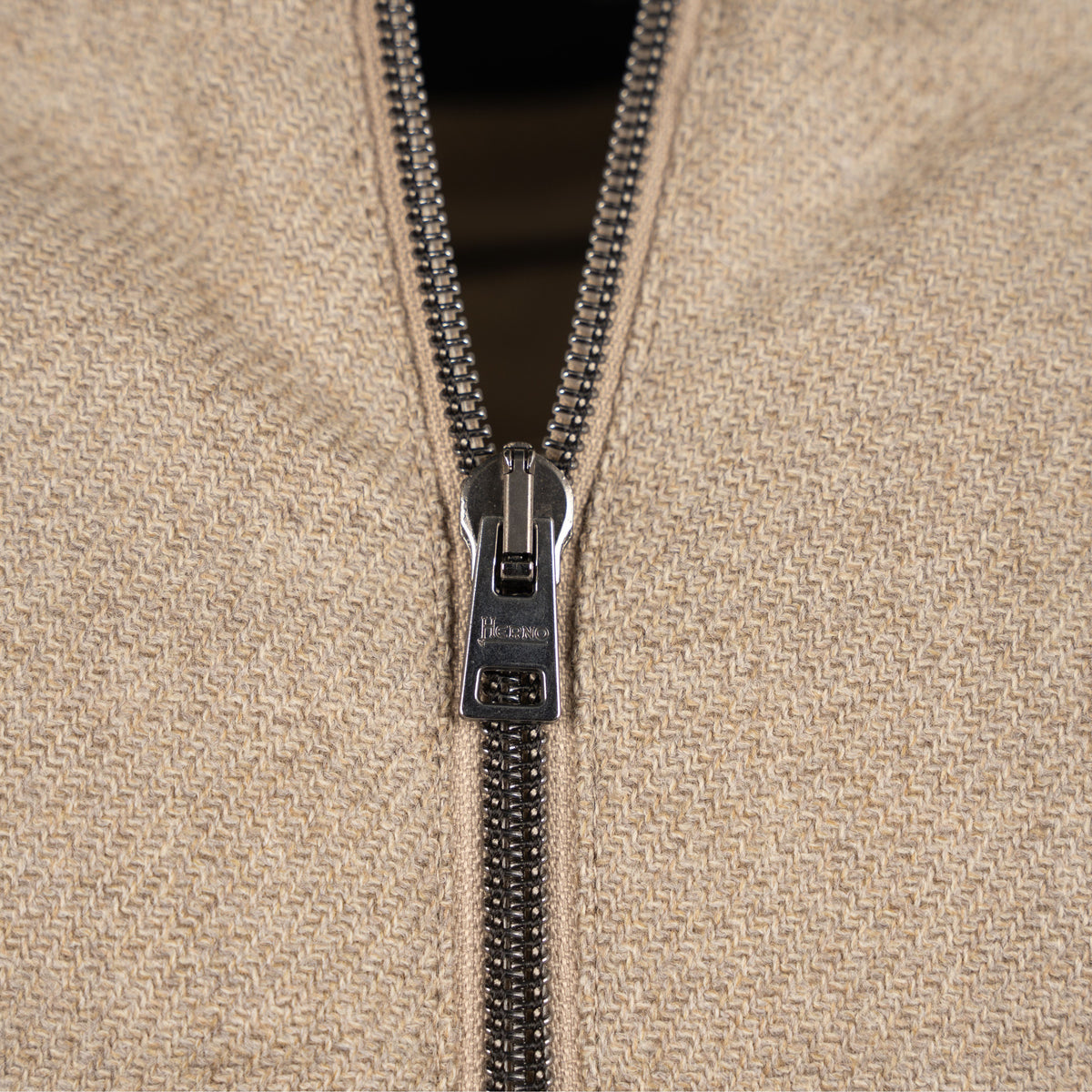 Herno Bomberjack Beige | Wool Tweed