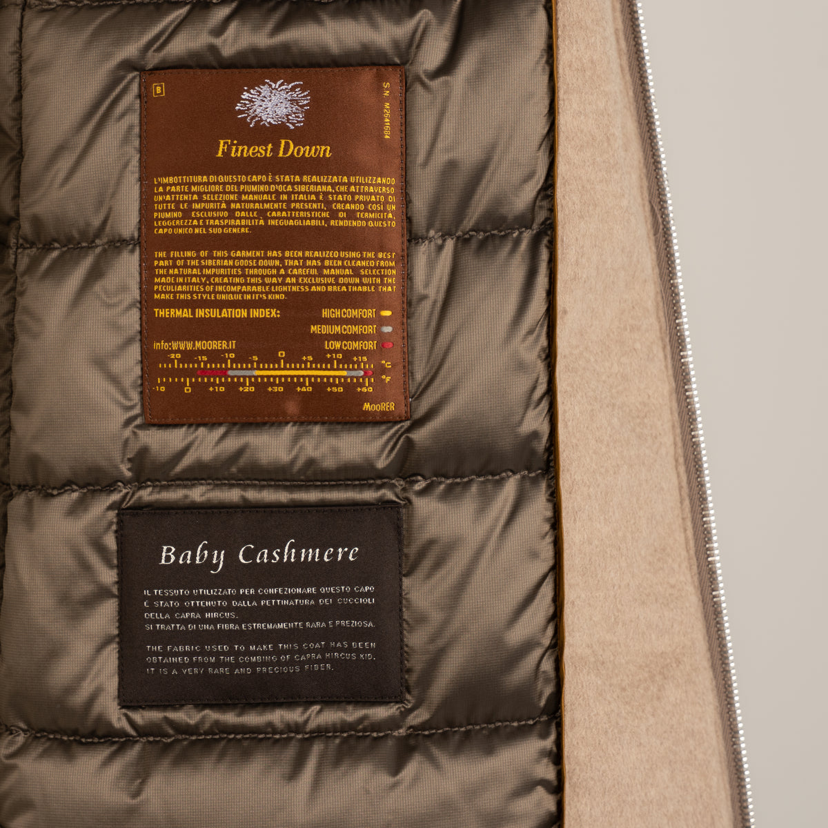 Moorer Baby Cashmere Jack Beige | Albini-B5L
