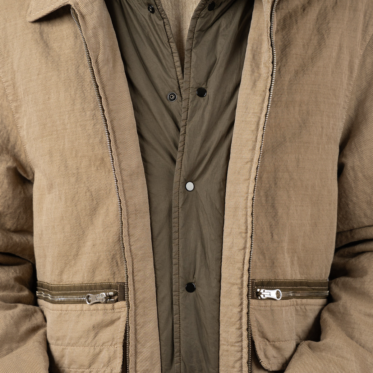 Stone Island Field Jacket Beige | Diagonal Cotton Wool-TC