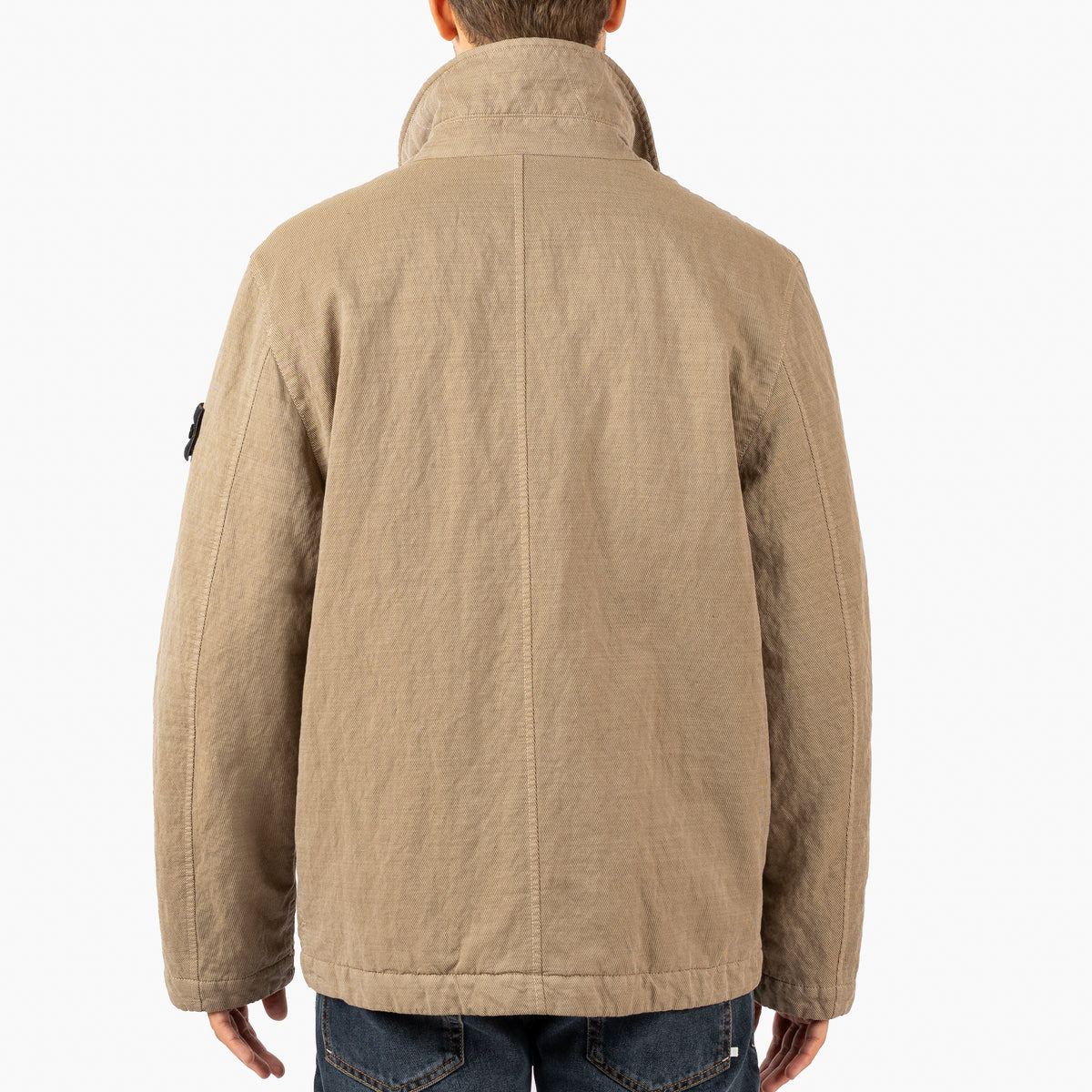 Stone Island Field Jacket Beige | Diagonal Cotton Wool-TC