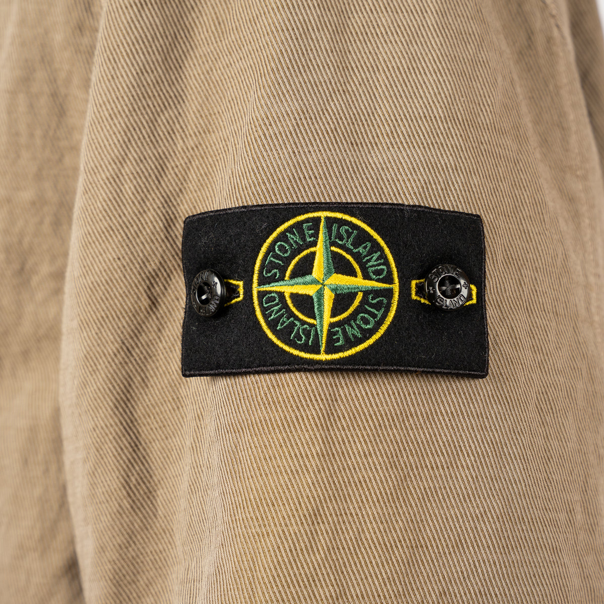 Stone Island Field Jacket Beige | Diagonal Cotton Wool-TC