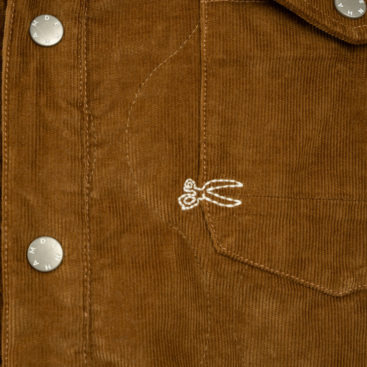 Denham Corduroy Overshirt Bruin | Craft Jacket Cotea