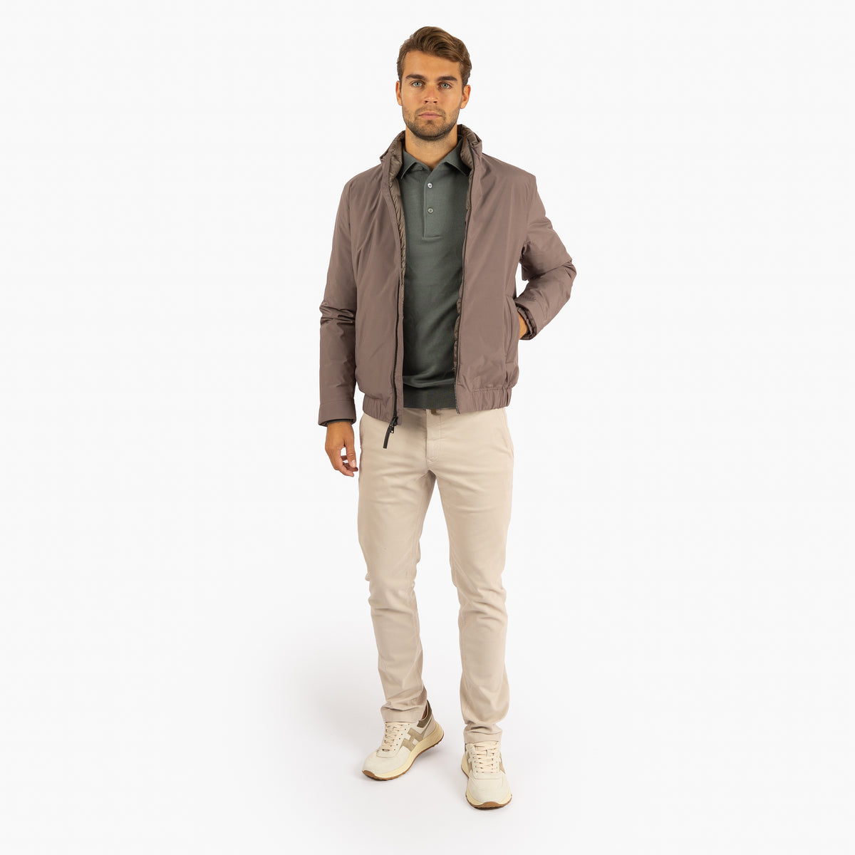 Woolrich Bomberjack Taupe | Lewis Bomber