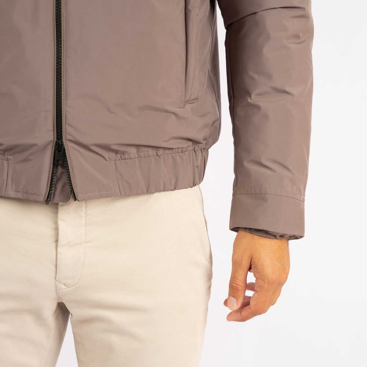 Woolrich Bomberjack Taupe | Lewis Bomber