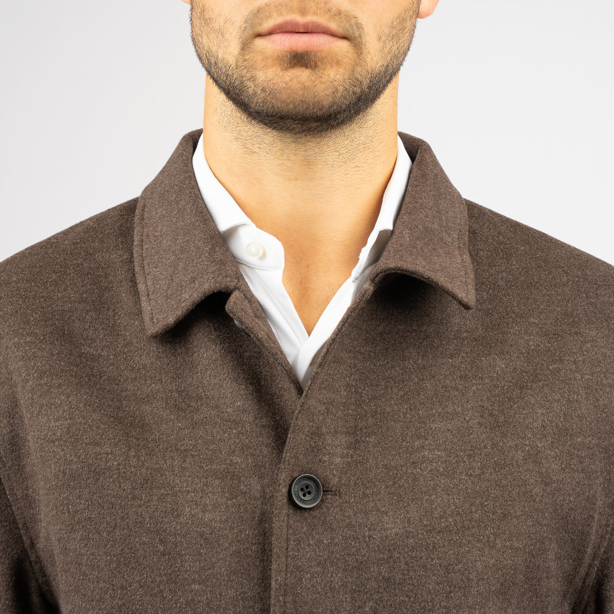 Genti Bomberjack Bruin | Wool Blend