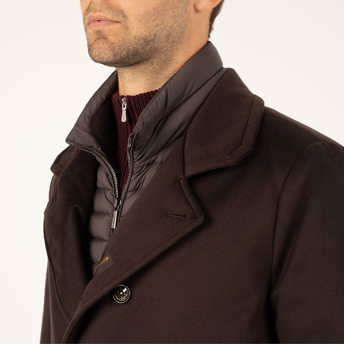 Moorer Baby-Cashmere Jas Bruin | Bas-B5L