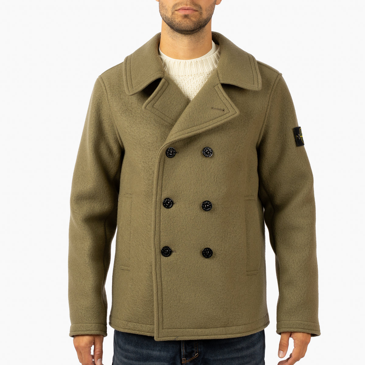 Stone Island Peacoat Jack Groen | Heavy Melton