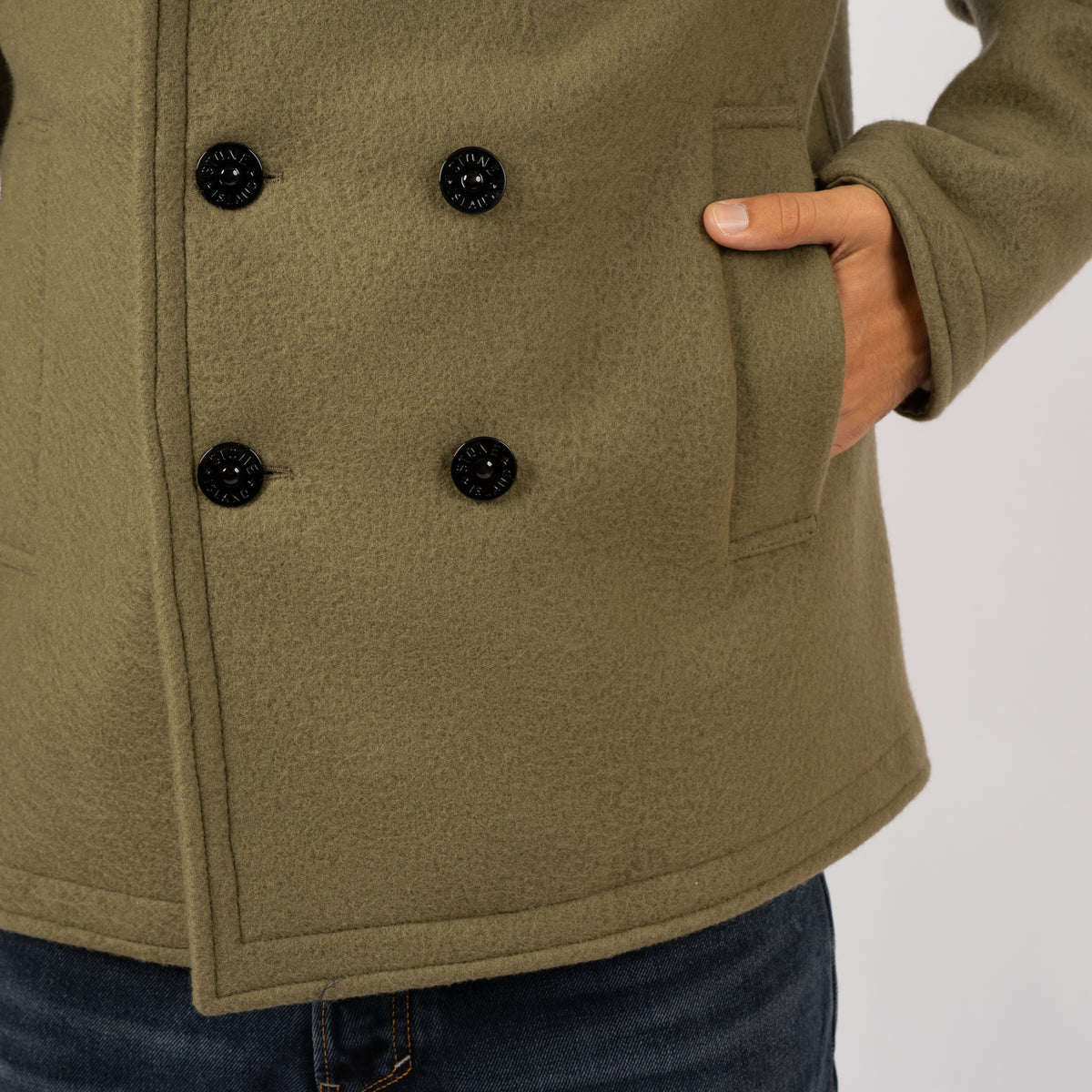 Stone Island Peacoat Jack Groen | Heavy Melton