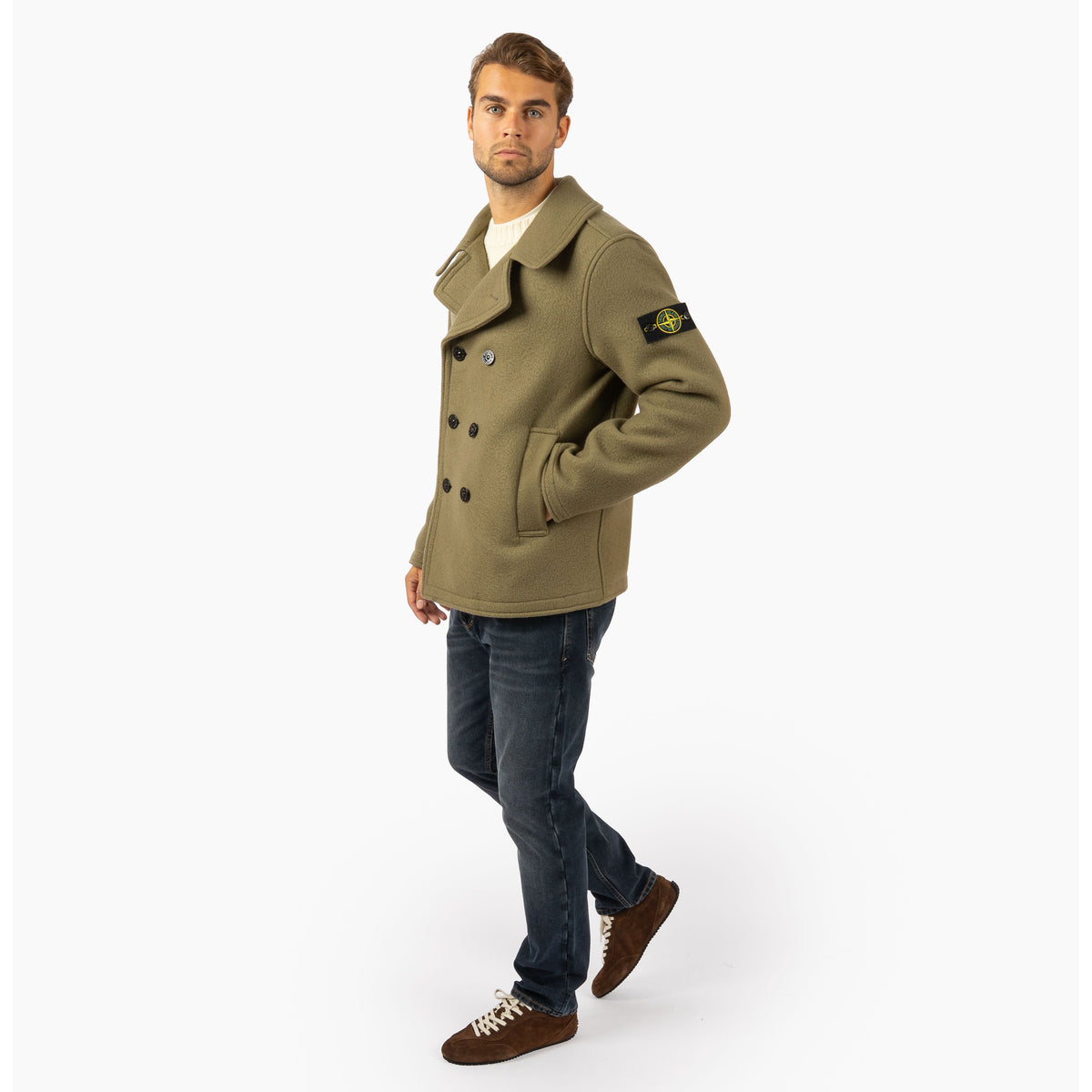 Stone Island Peacoat Jack Groen | Heavy Melton