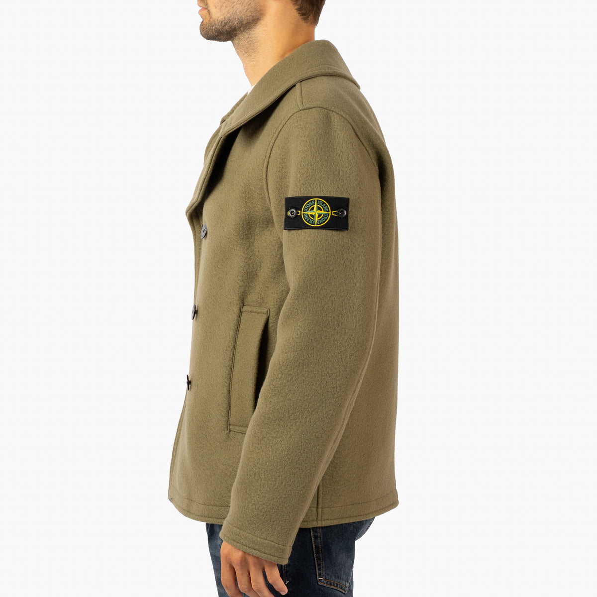 Stone Island Peacoat Jack Groen | Heavy Melton