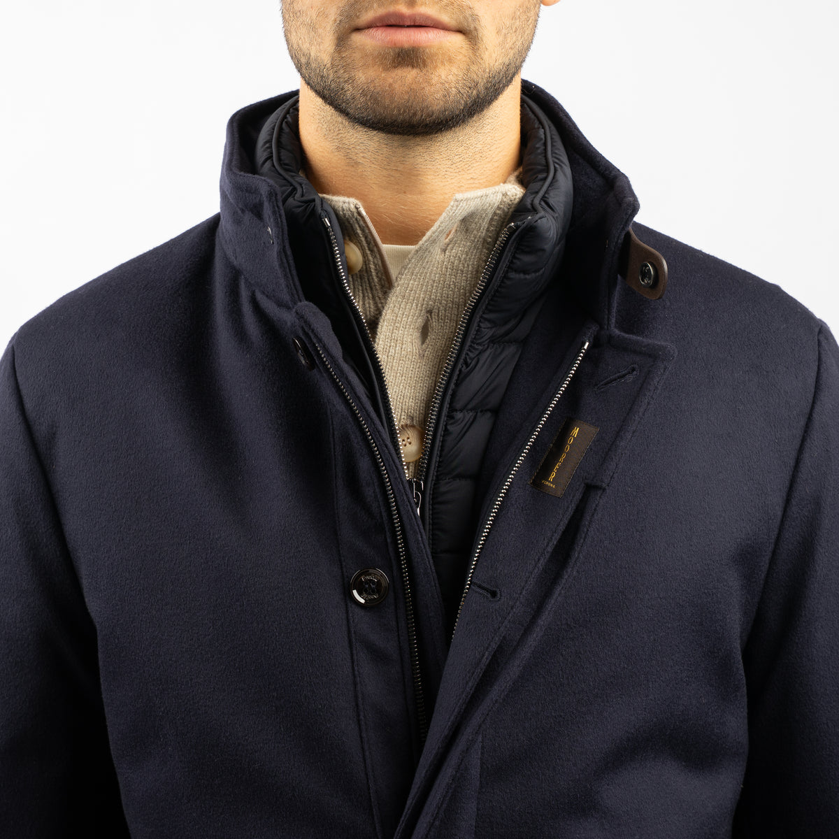 Moorer Baby-Cashmere Mantel Blauw | REIS-B5L