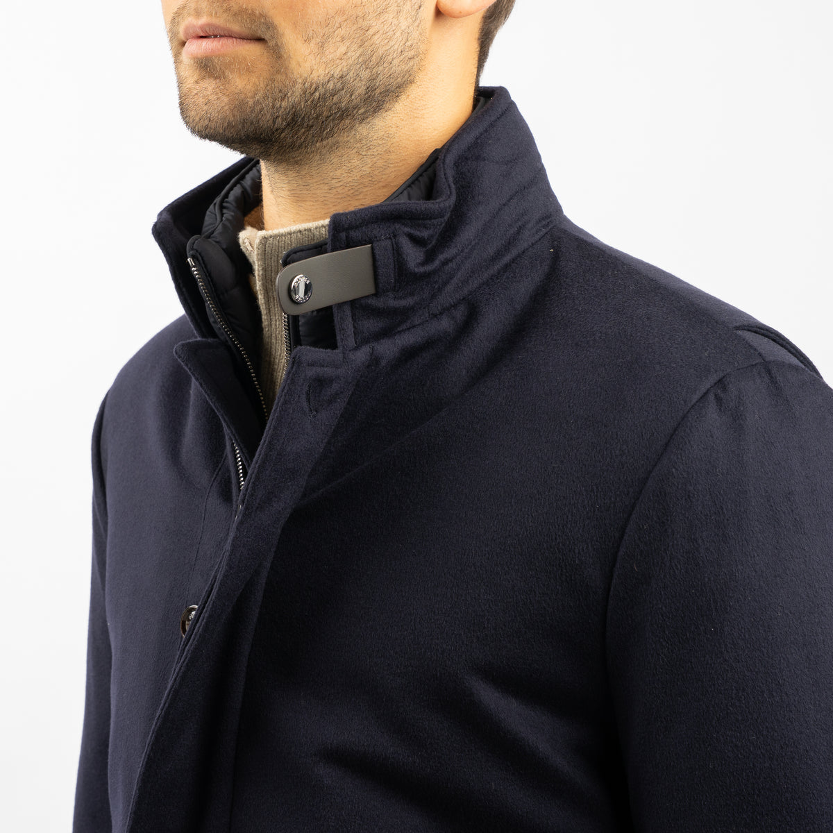 Moorer Baby-Cashmere Mantel Blauw | REIS-B5L