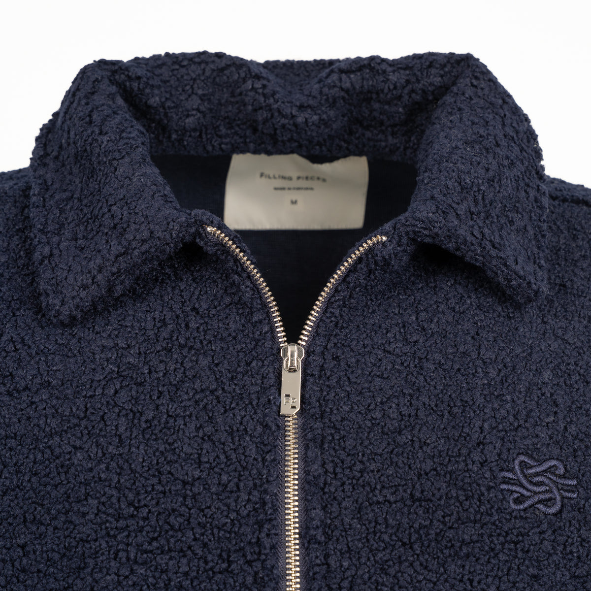 Filling Pieces Teddy Jack Blauw | Coach Jacket Sherpa