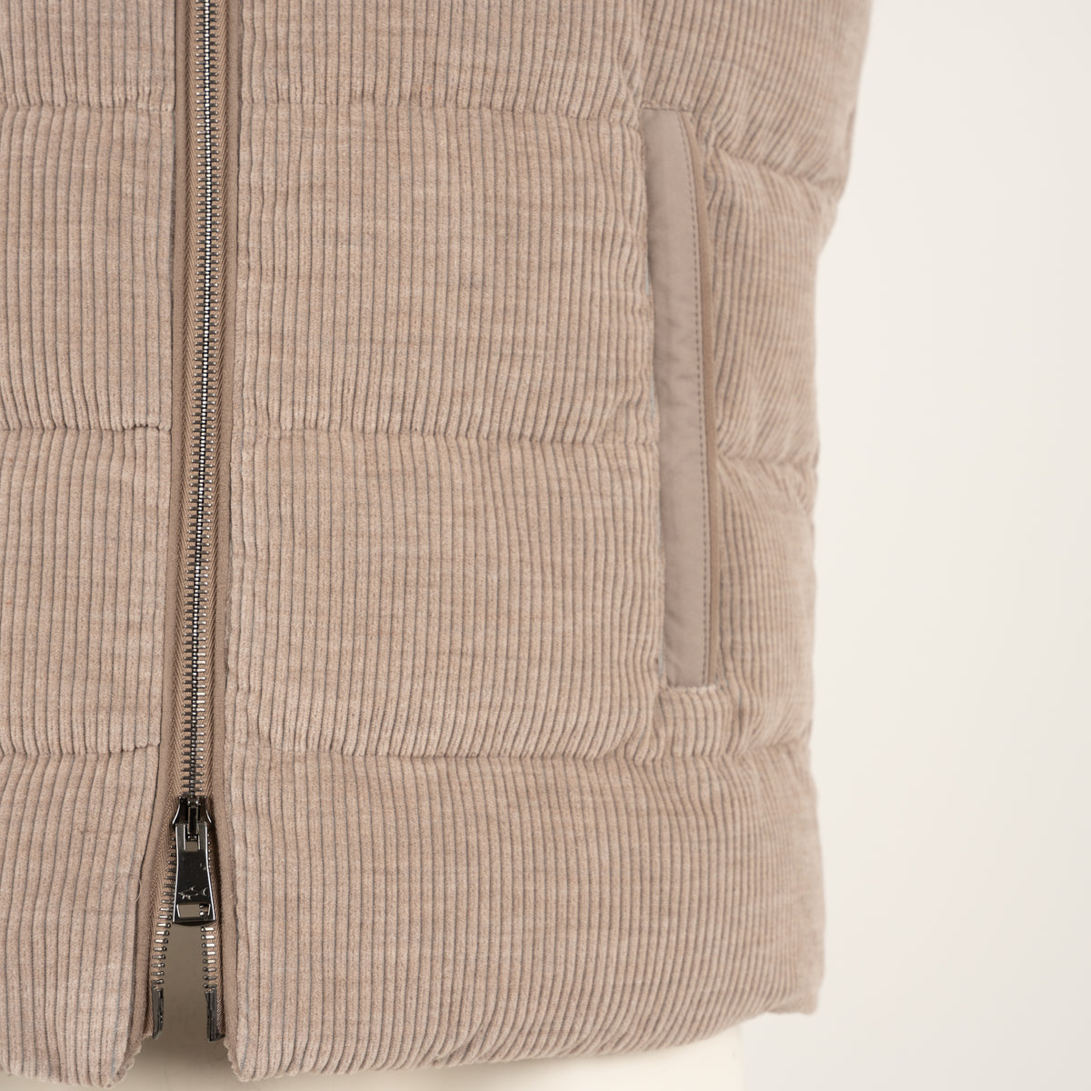 Paul & Shark Bodywarmer Beige | Corduroy Re-Goose Down
