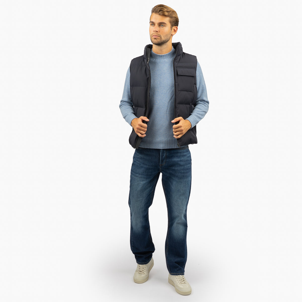Genti Bodywarmer Blauw | Water-Repellent Nylon