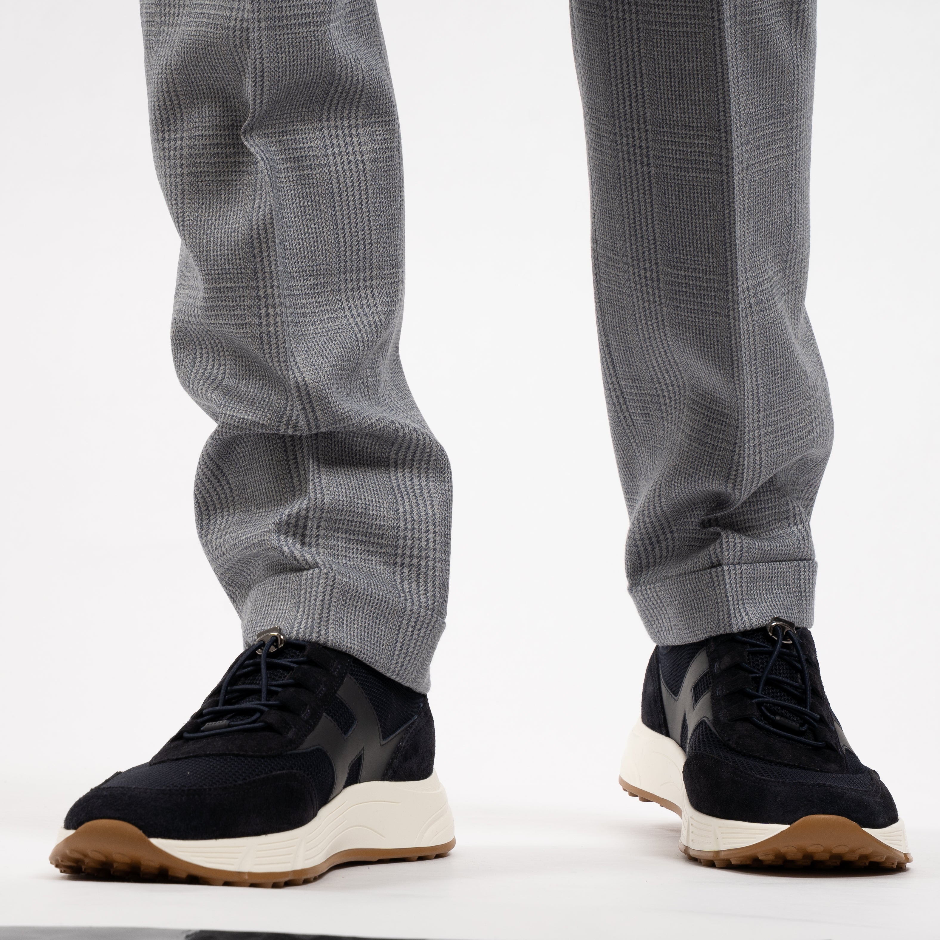 Berwich Pantalon Blauw/Grijs Geruit | Retrolong