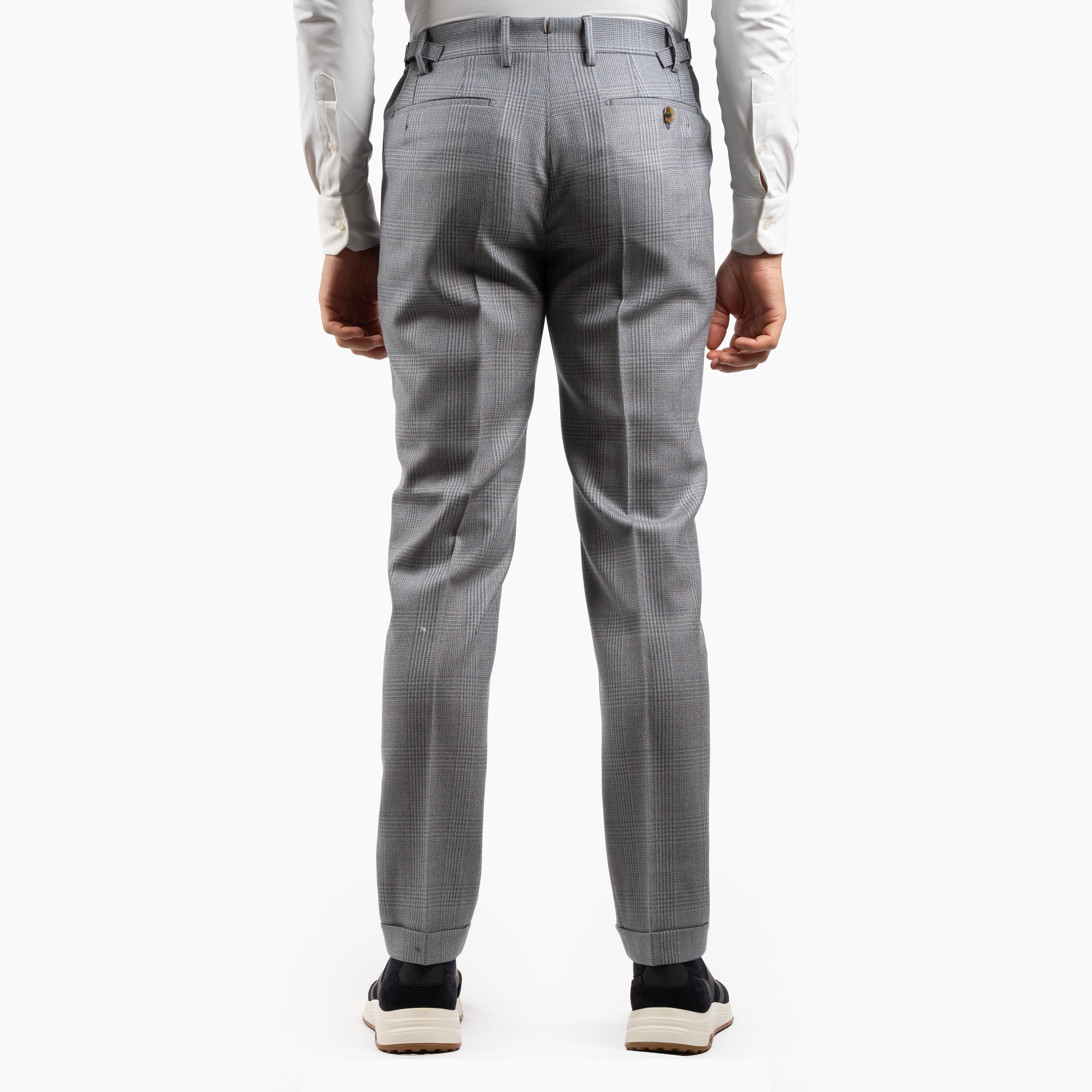 Berwich Pantalon Blauw/Grijs Geruit | Retrolong