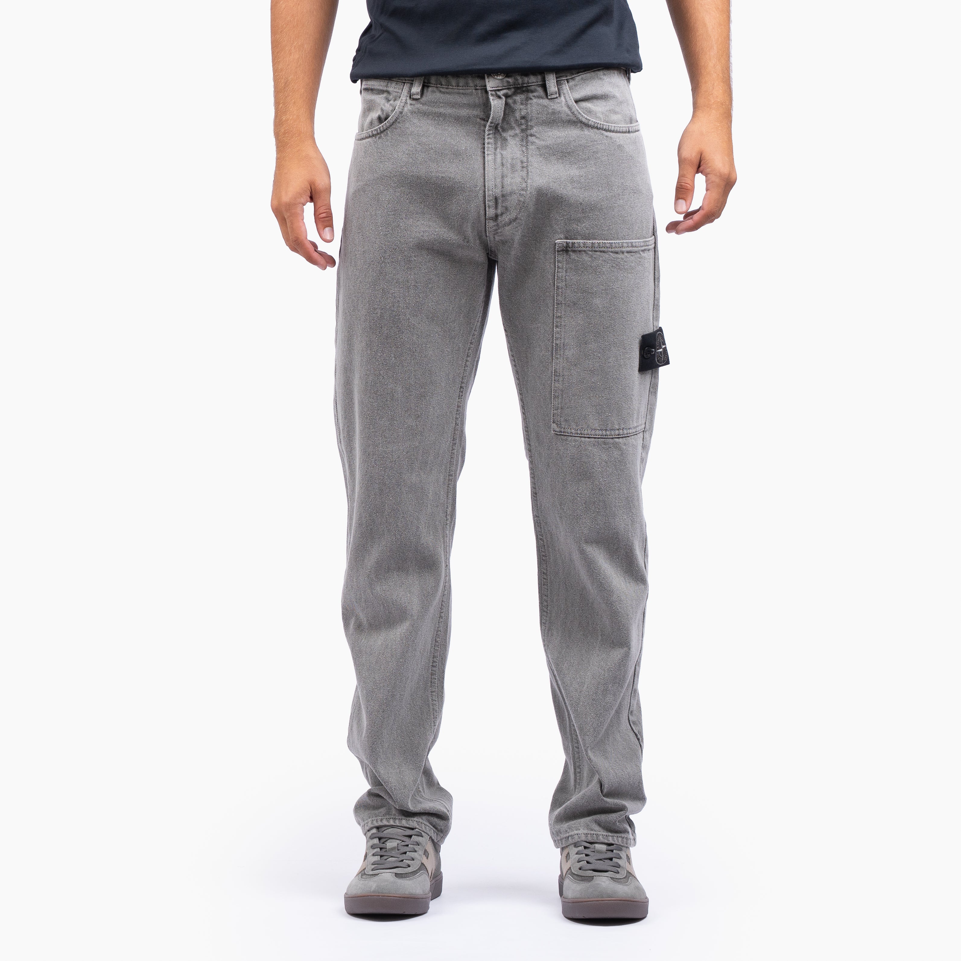 Stone Island Chino Grijs | Mineral Dyed Cotton Gabardine-TC
