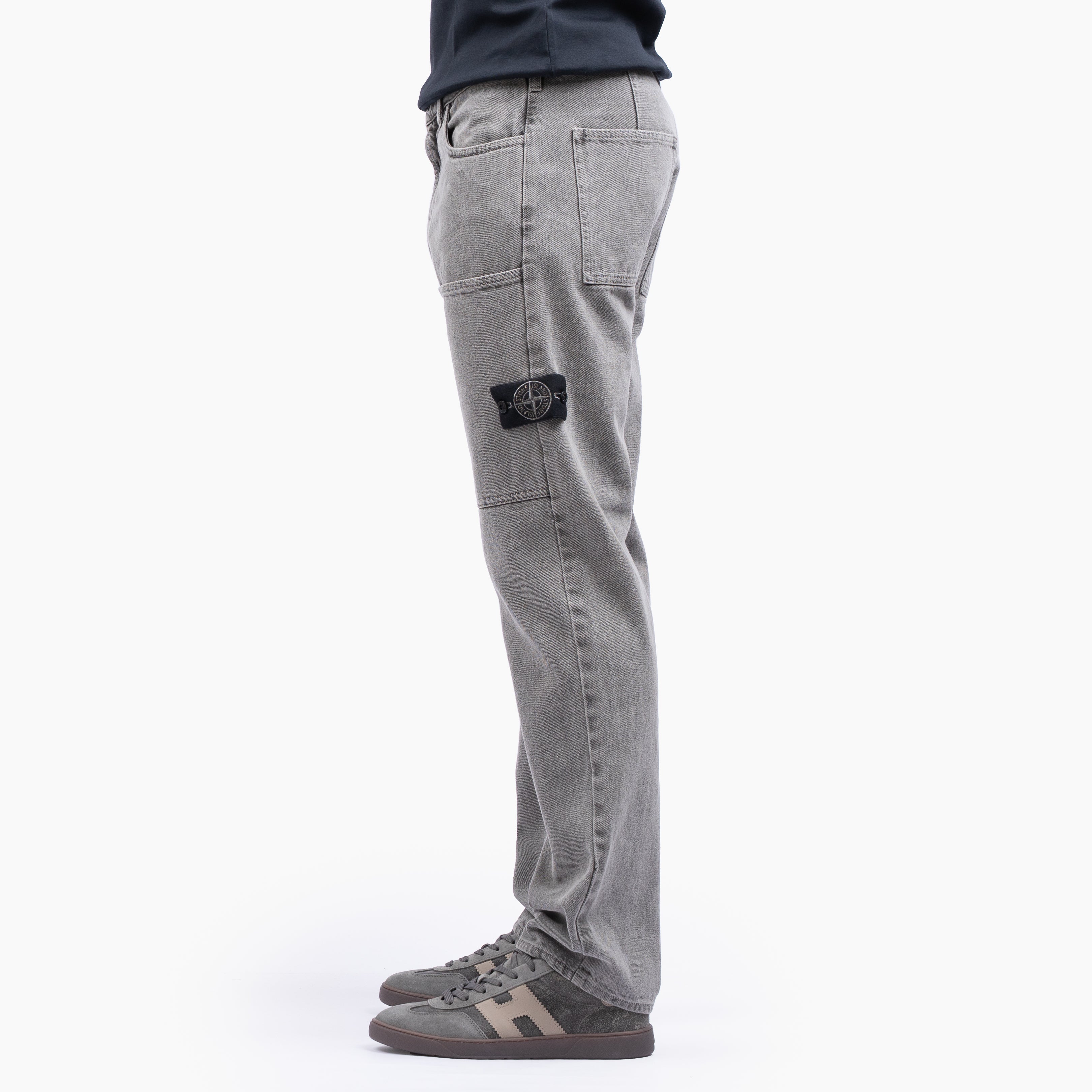 Stone Island Chino Grijs | Mineral Dyed Cotton Gabardine-TC