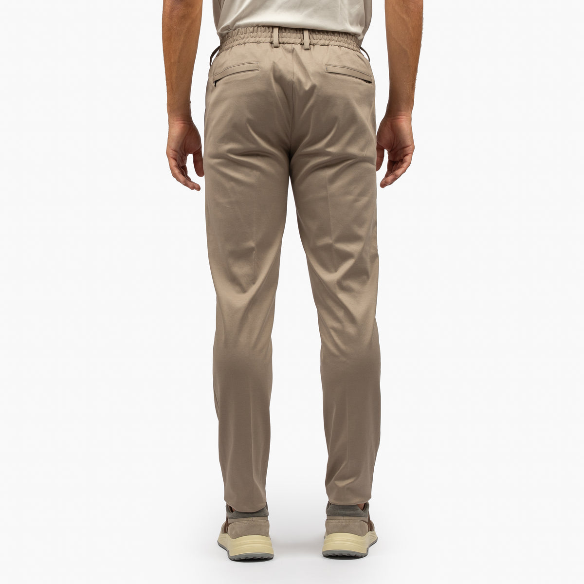 Valenza Pantalon Beige | Supima Tapered Trousers