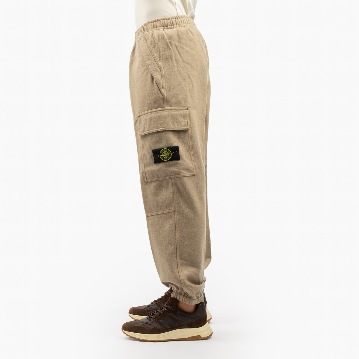 Stone Island Flannel Broek Beige | Wool Nylon Flannel-TC
