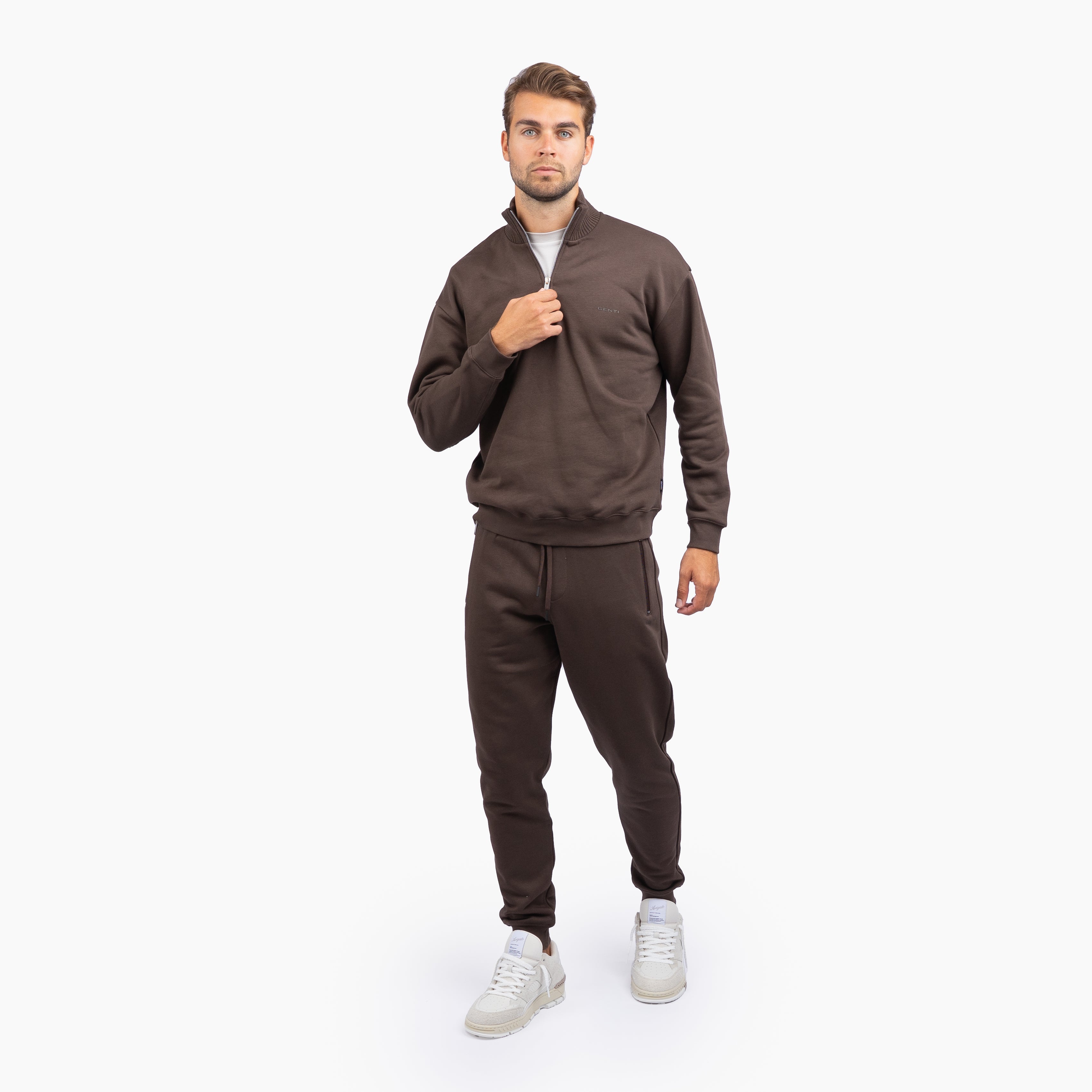 Genti Joggingbroek Bruin | Cotton