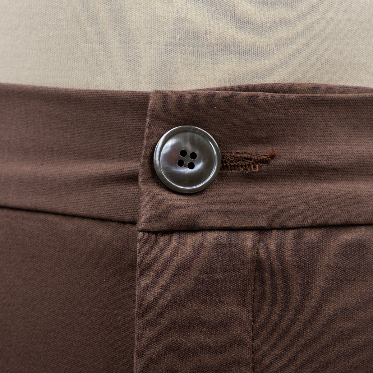 Valenza Pantalon Bruin | Supima Tapered Trousers